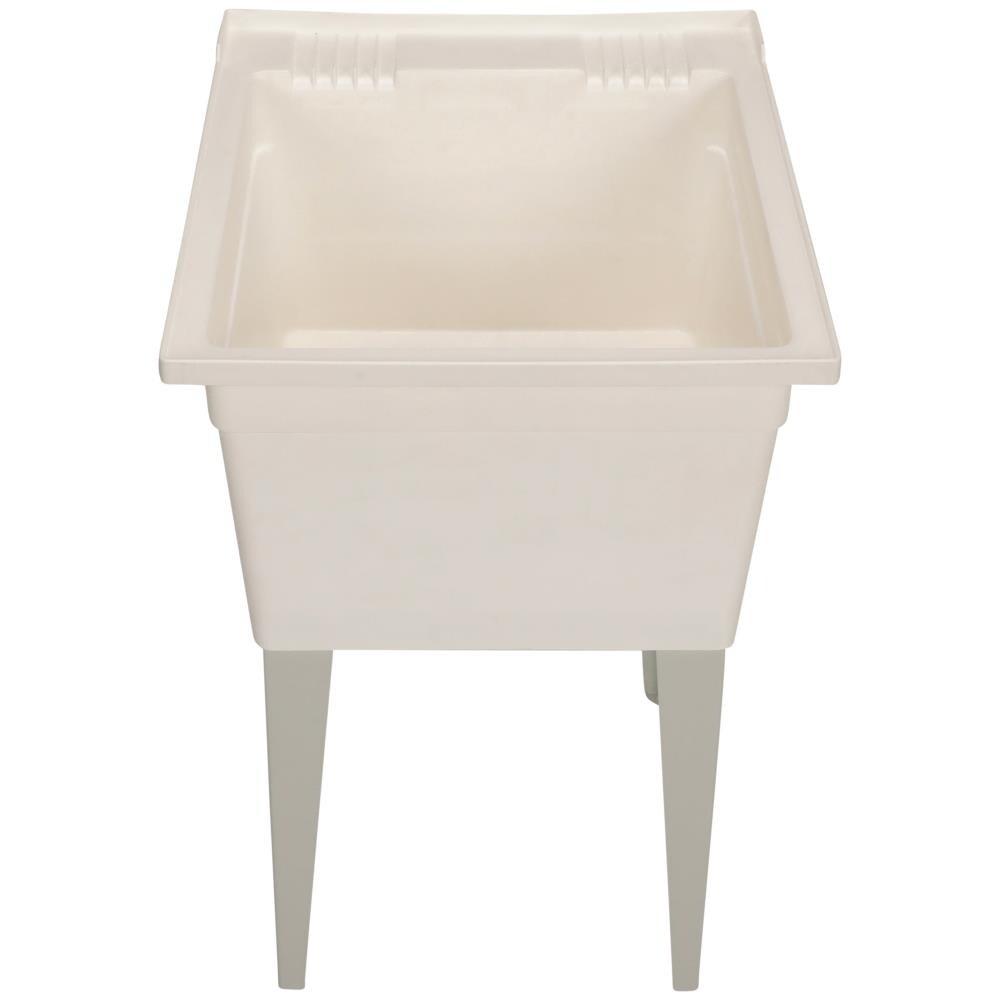 Zurn MS2620F-AW-DF1 26-in x 22.375-in 1-Basin White Freestanding Laundry Sink