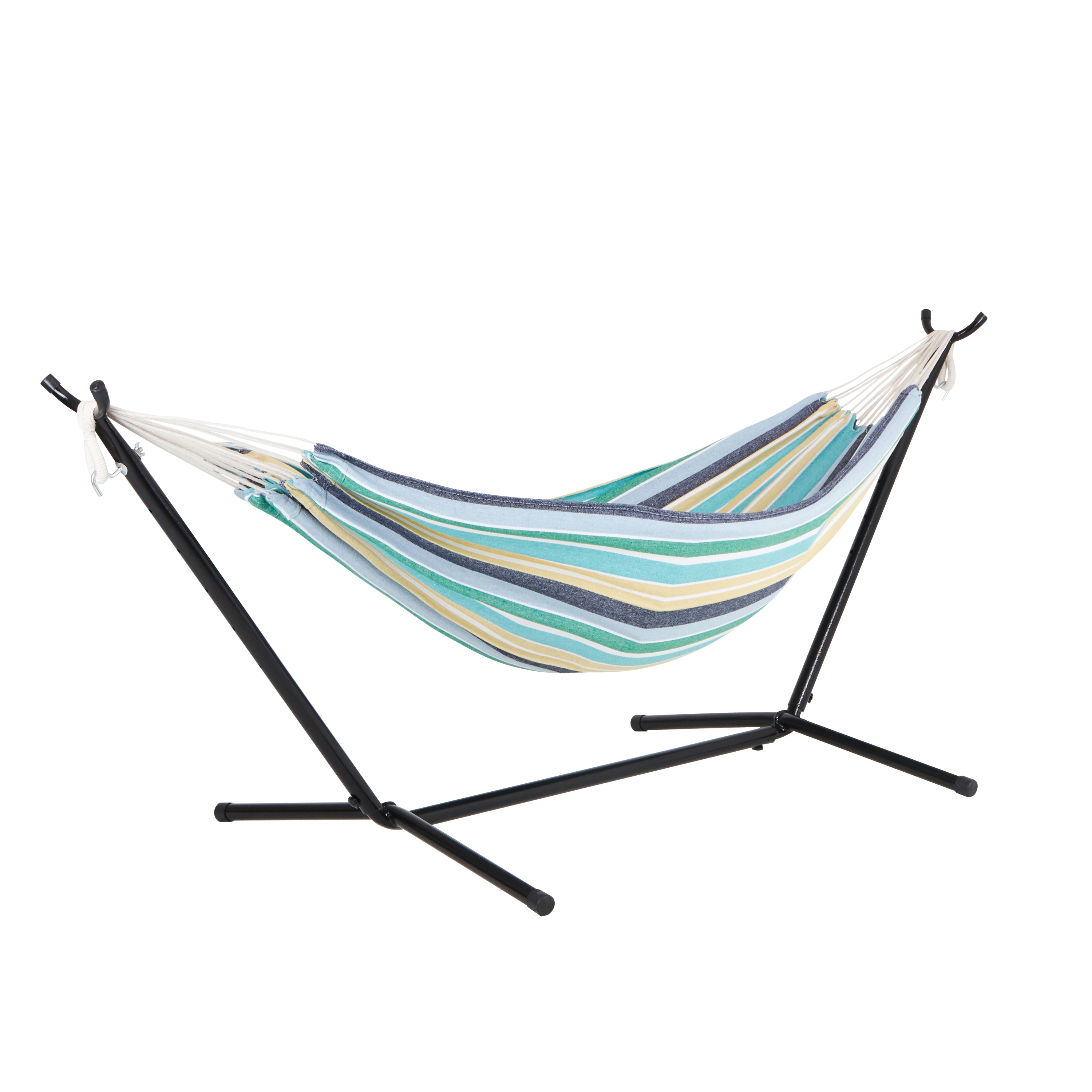 Teken een foto operatie zacht Bliss Double Hammock Country Club Fabric Hammock with Stand in the Hammocks  department at Lowes.com