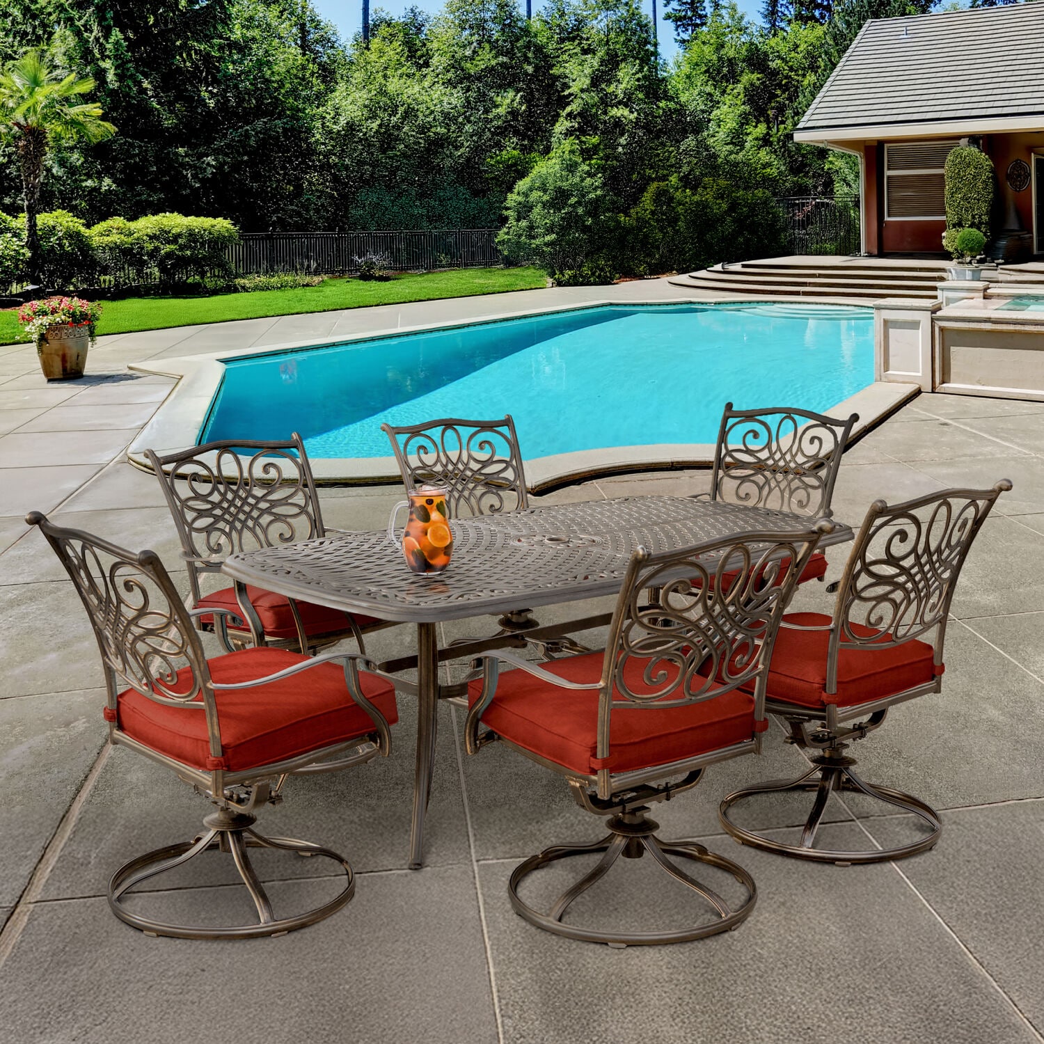 Hanover TRADDN7PCSW6-RED Patio-Dining-Sets - View #20