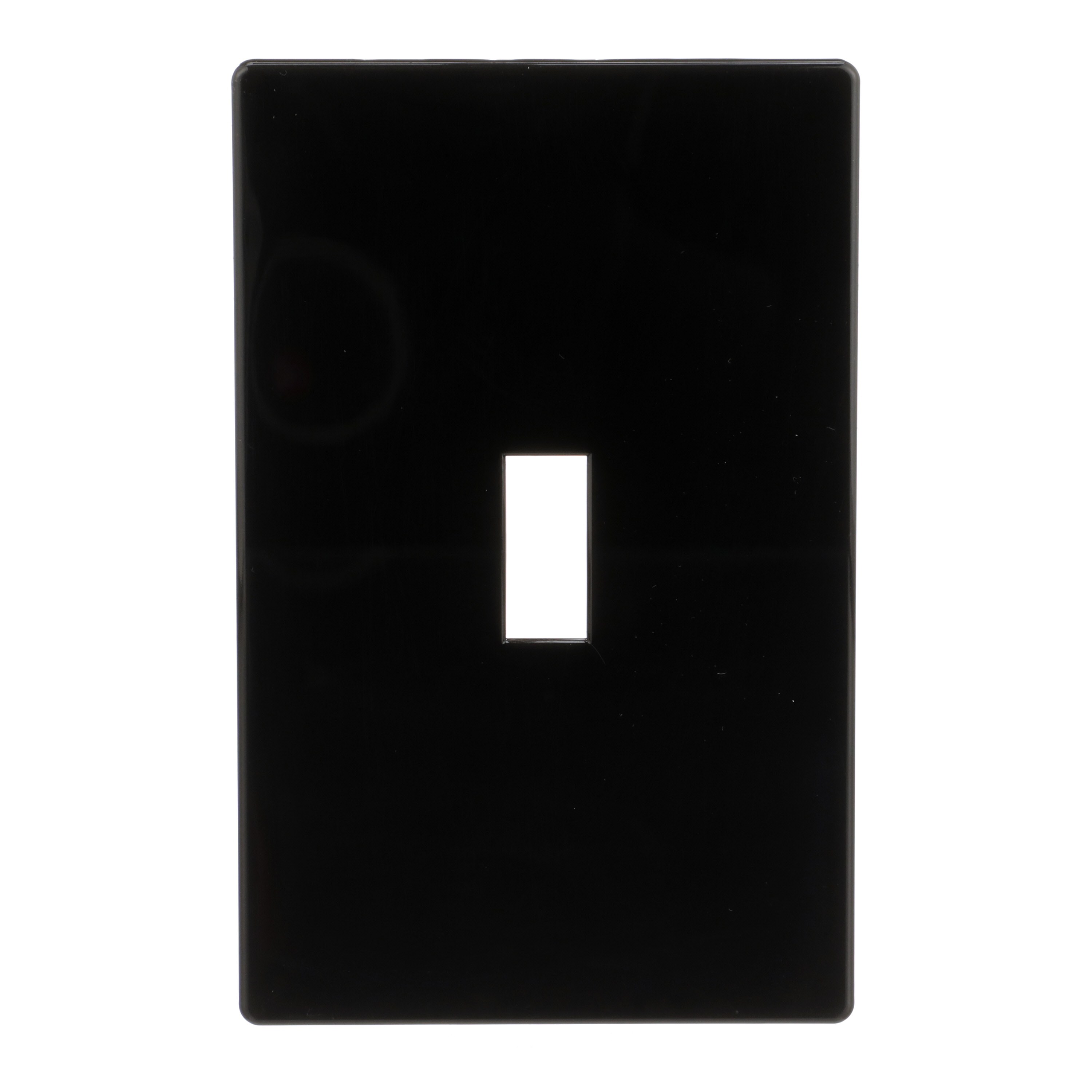 Eaton PJS1BK-SP-L 1-Gang Midsize Black Polycarbonate Indoor Screwless Toggle Wall Plate