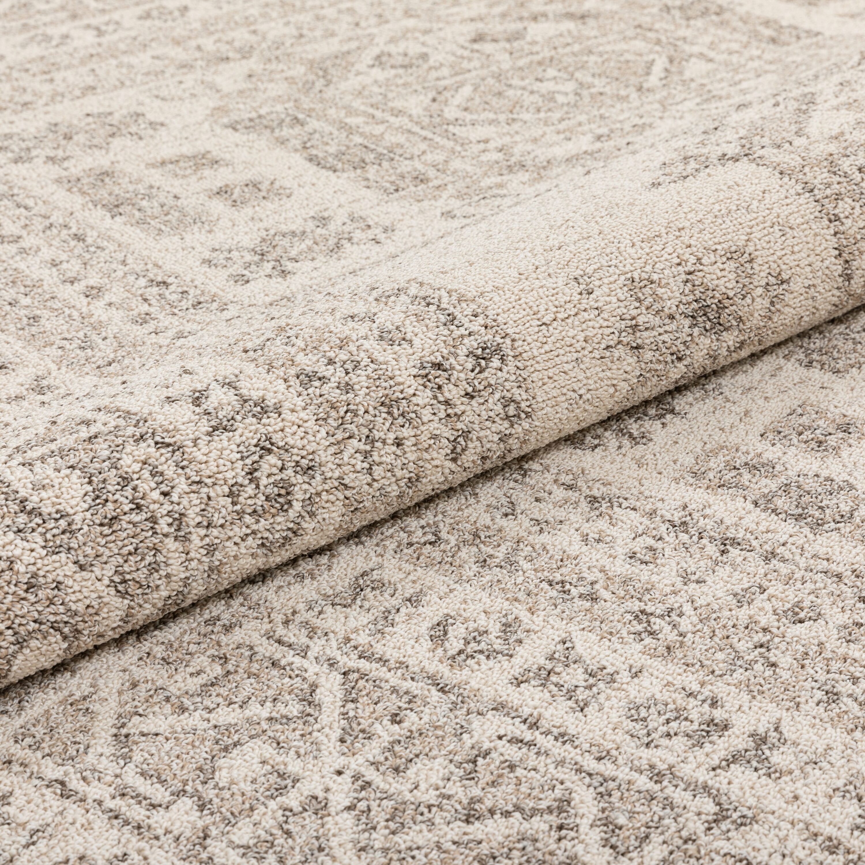 Carina Tribal Medallion Beige Synthetic Runner Rug - 2'7" x 9'3"