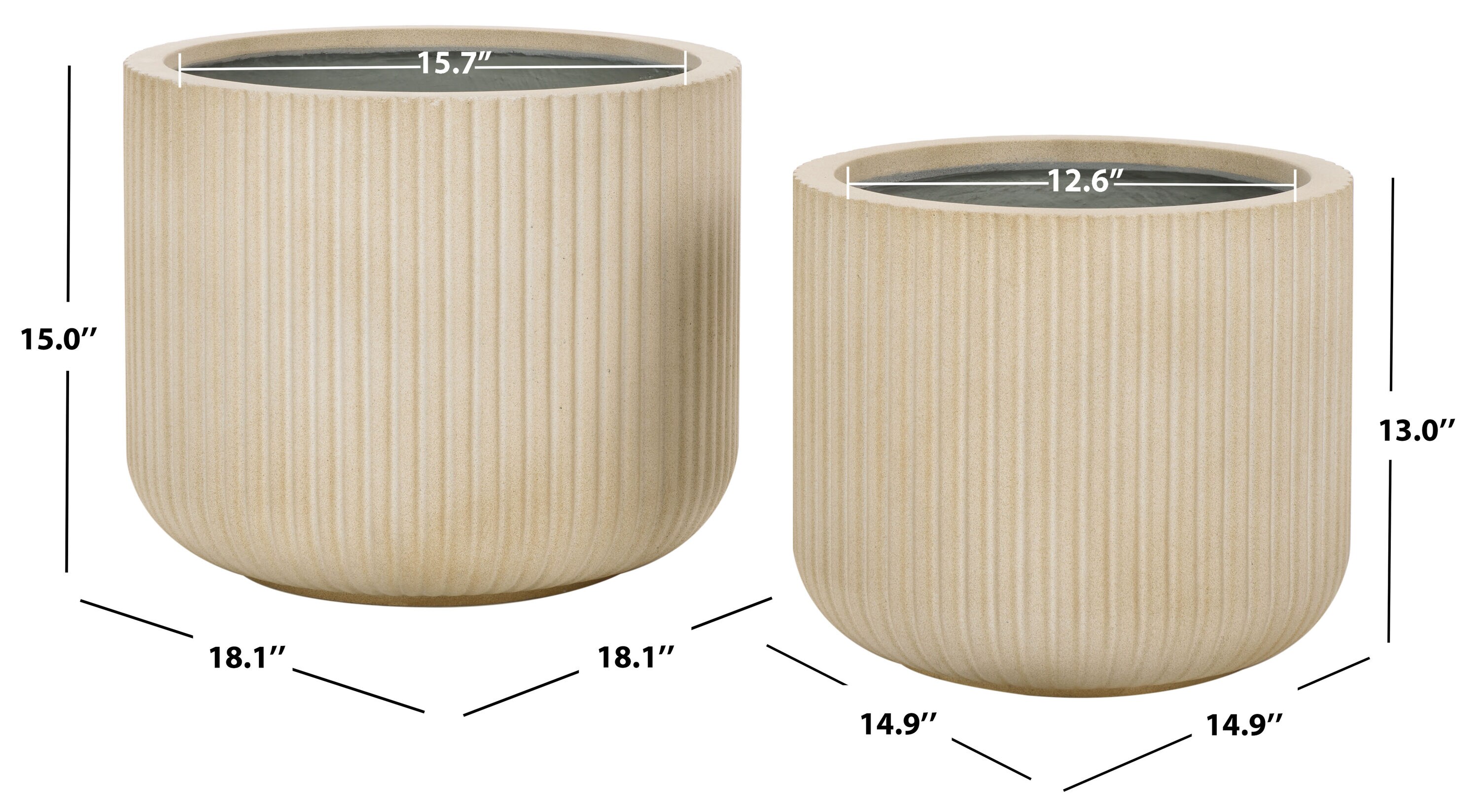 Safavieh PAT1532B-SET2 Planter-Window-Box - View #3