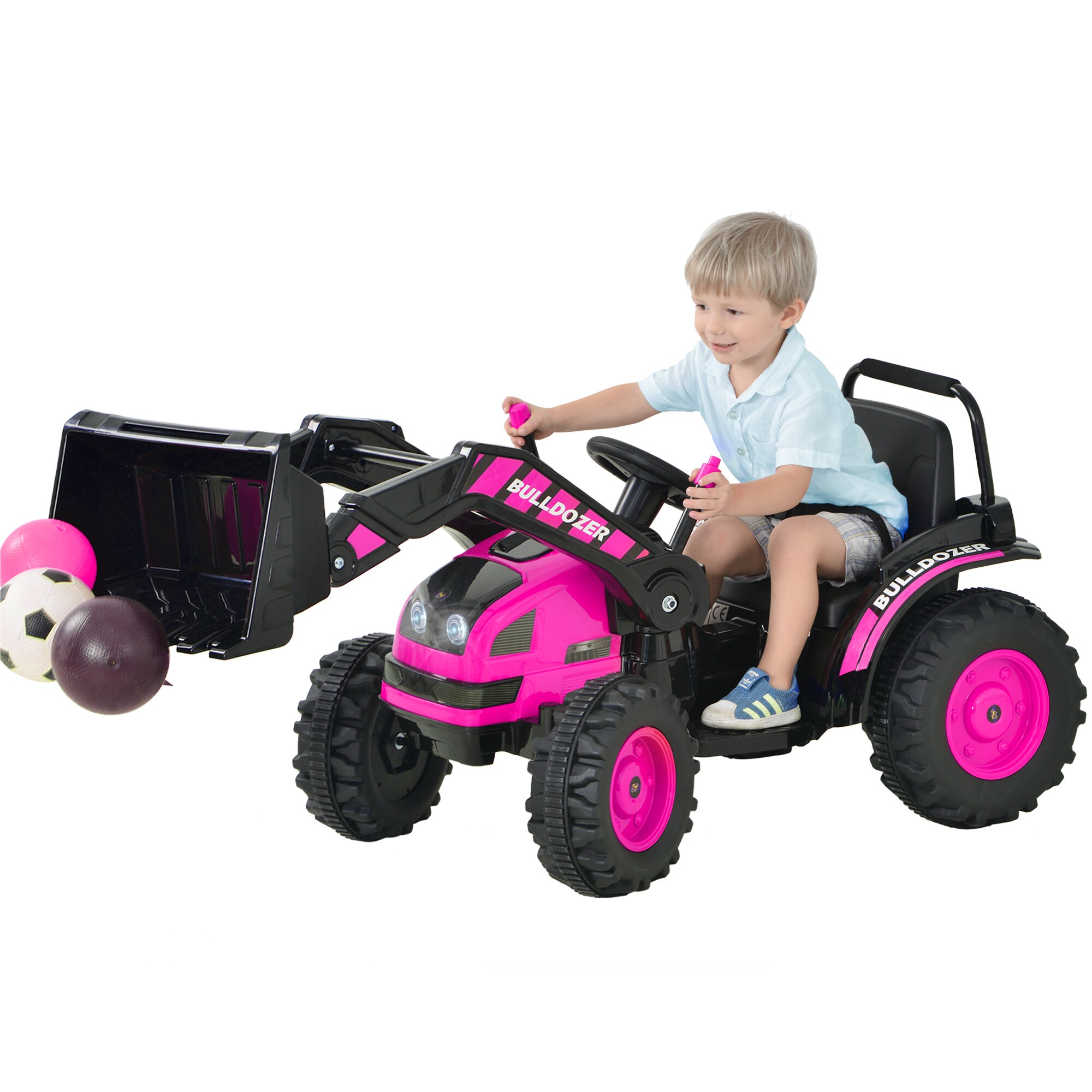 Pink clearance bulldozer toy