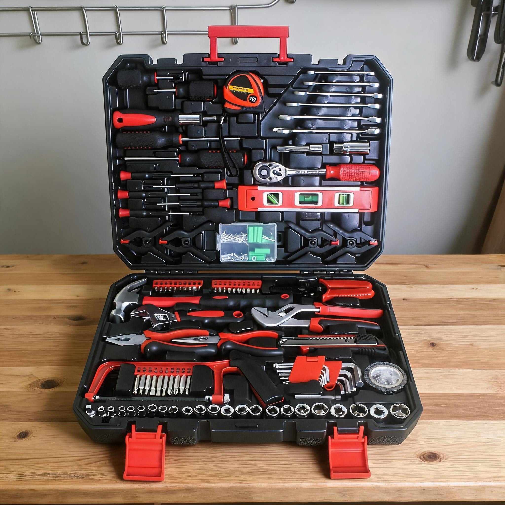 Watnature 238-Piece Portable Hand Tool Botimes  General Repair  Maintenance Matte Black Carbon Steel Tool Set