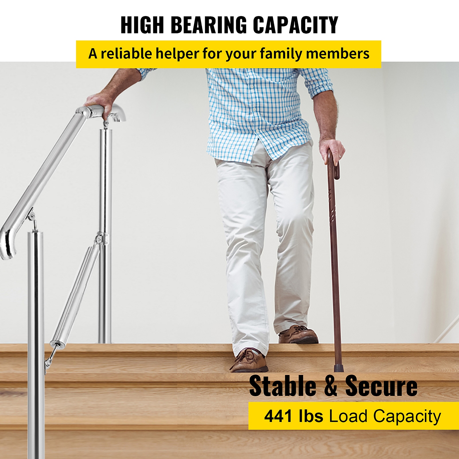 VEVOR BXGLTFS3BDLZ00001V0 Interior-Stairpart-Railing - View #5
