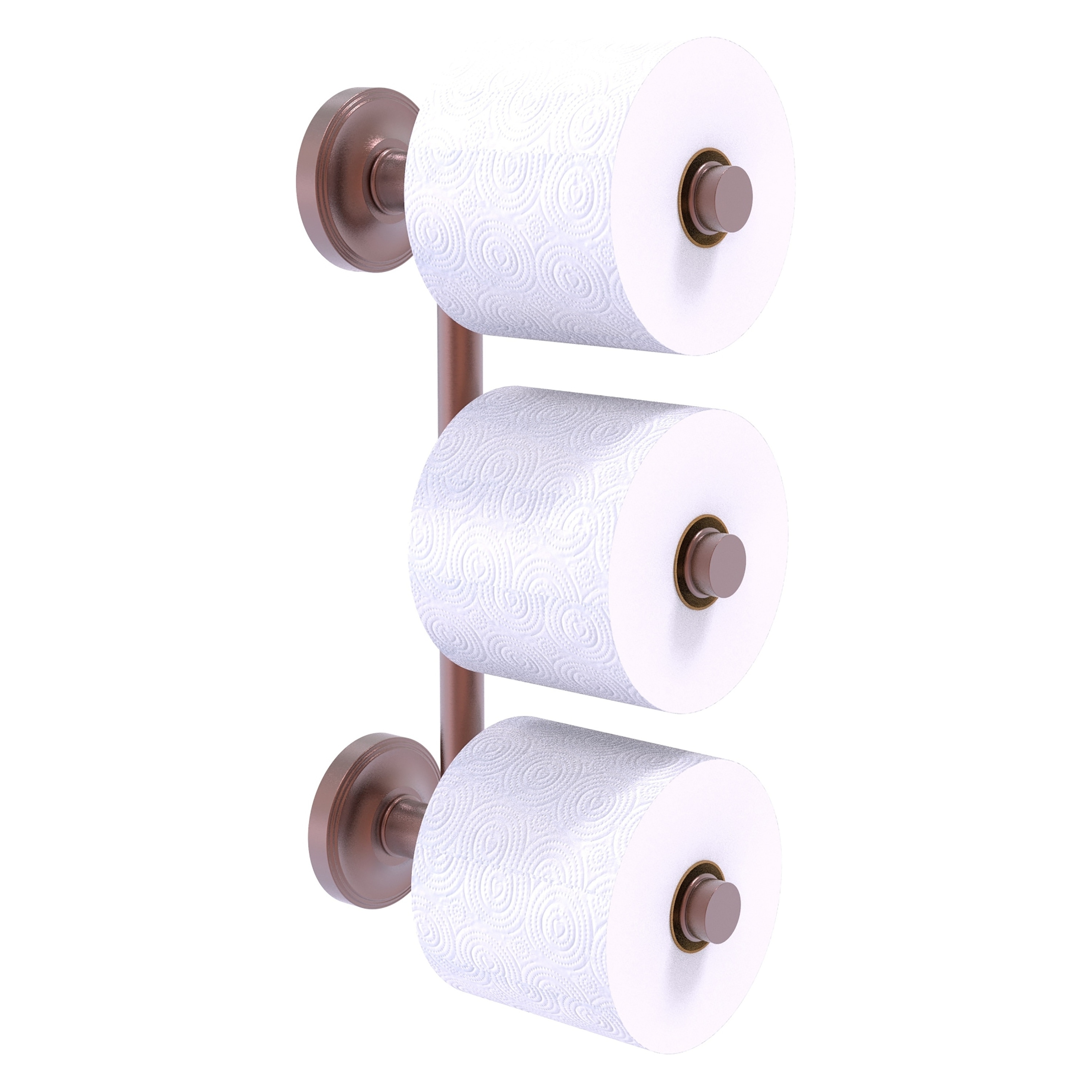 Allied Brass PR-24-3-CA Prestige Regal Antique Copper Wall mount Double post Toilet Paper Holder 3 -Rolls