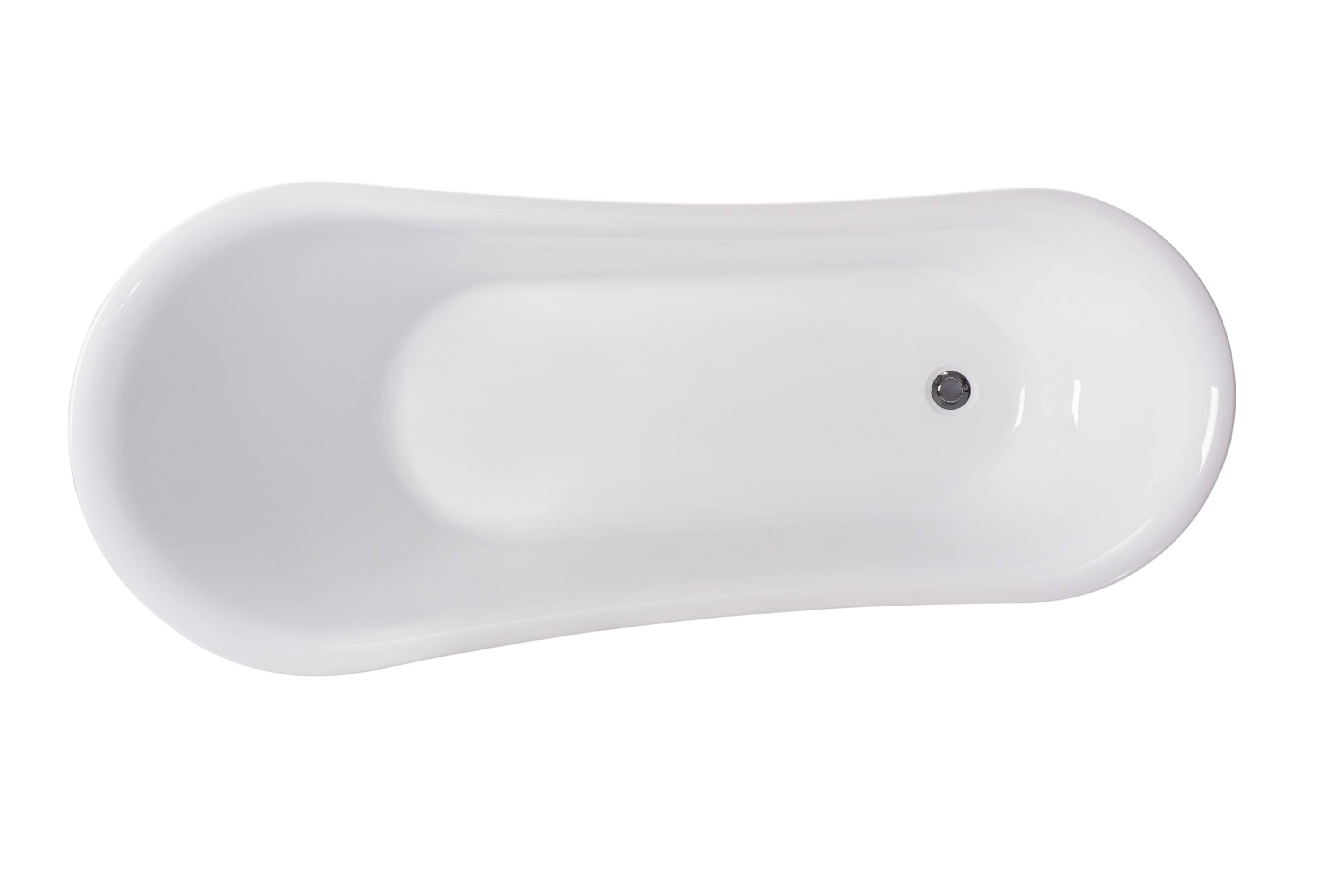 Pantin 69" White Acrylic Clawfoot Freestanding Bathtub