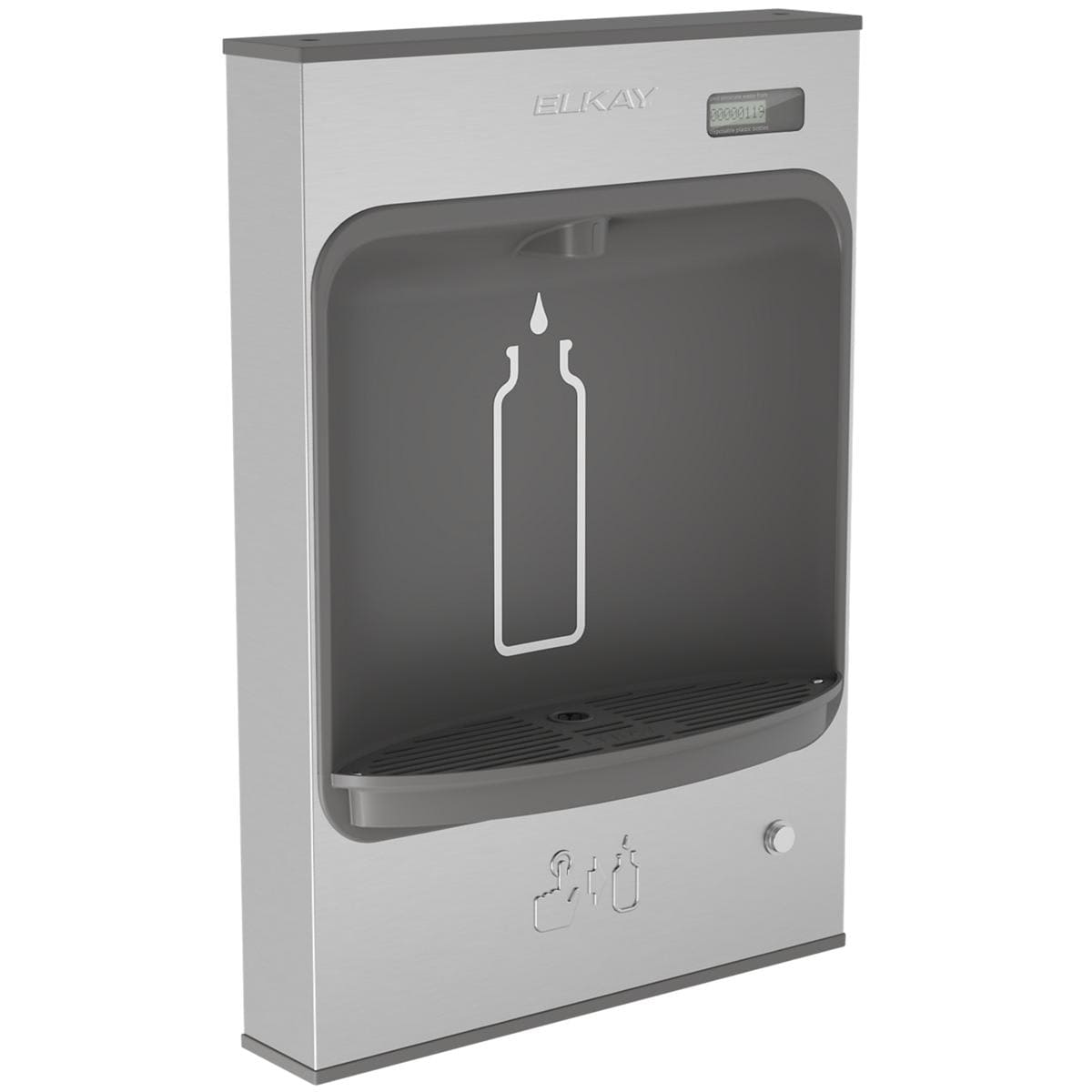 Elkay EMASMB ezH2O Mechanical Bottle Filling Station Surface Mount Battery Powered Non-Filtered Non-Refrigerated Stainless