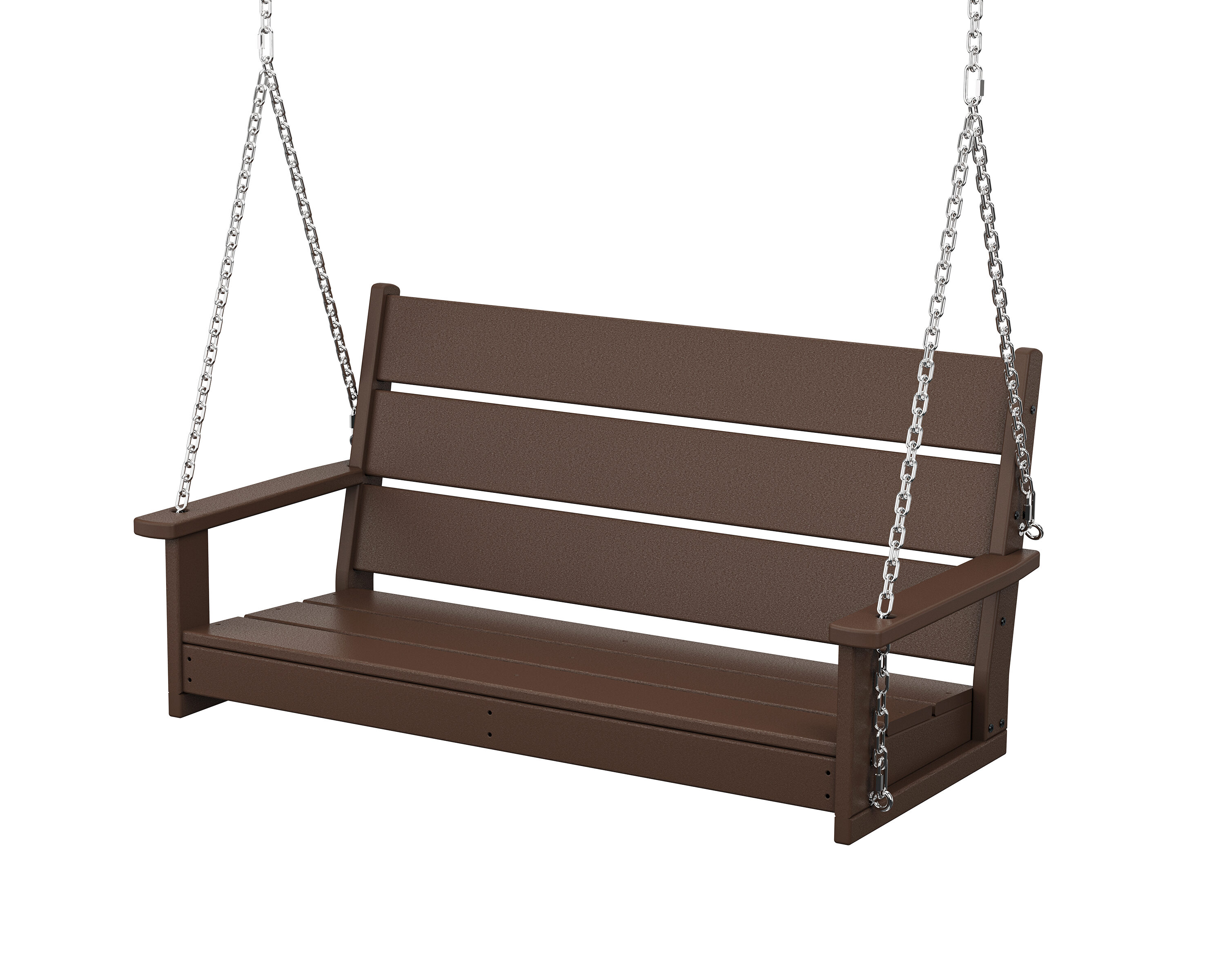 POLYWOOD MNS481MA Lakeside 2 -person Mahogany HDPE Outdoor Swing