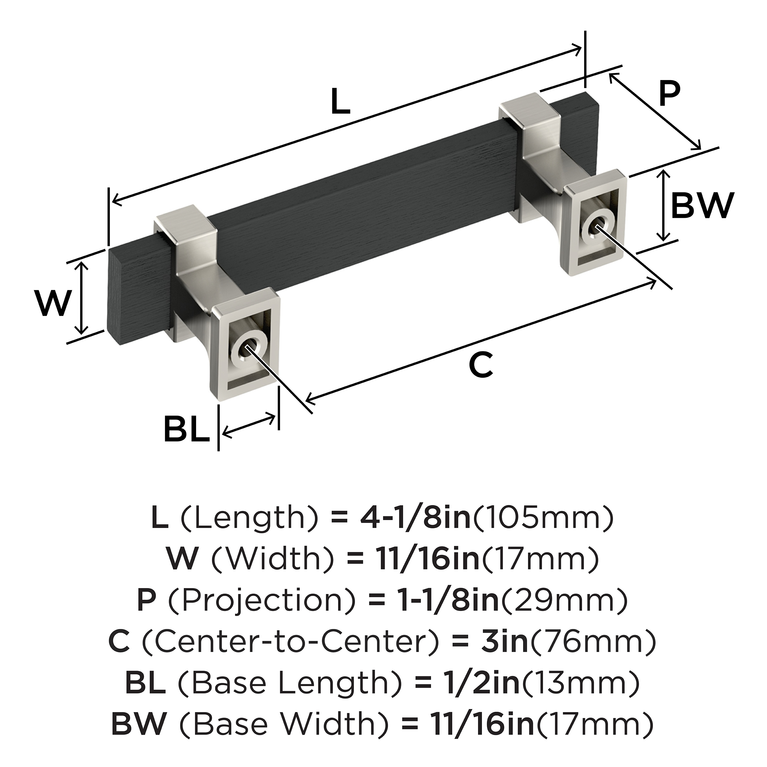 Amerock BP37080BMBG10 Cabinet-Pulls - View #4