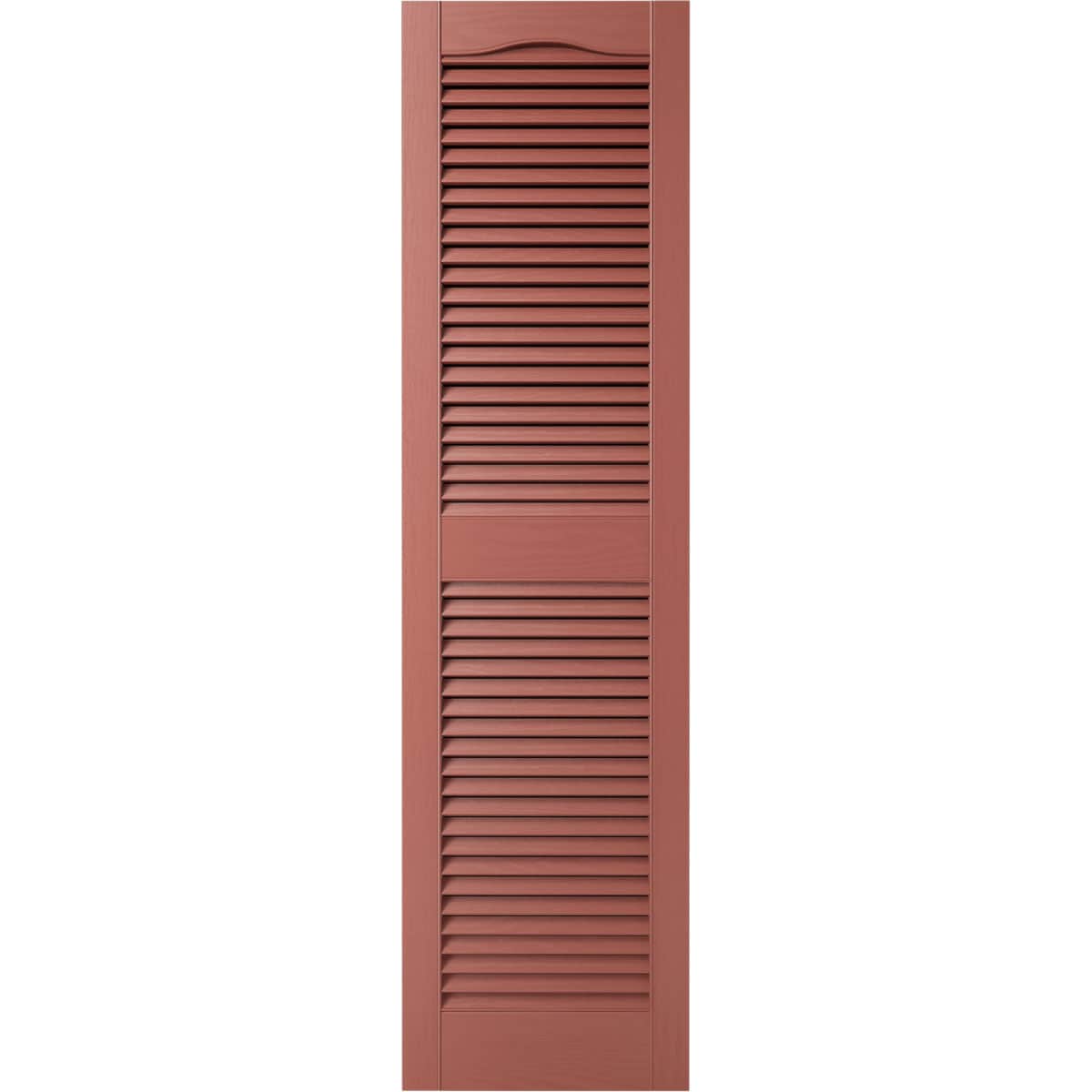 Ekena Millwork LL1C12X05300RD 12-in W x 53-in H Burgundy Red Louvered Exterior Shutters ( 2 -Pack )