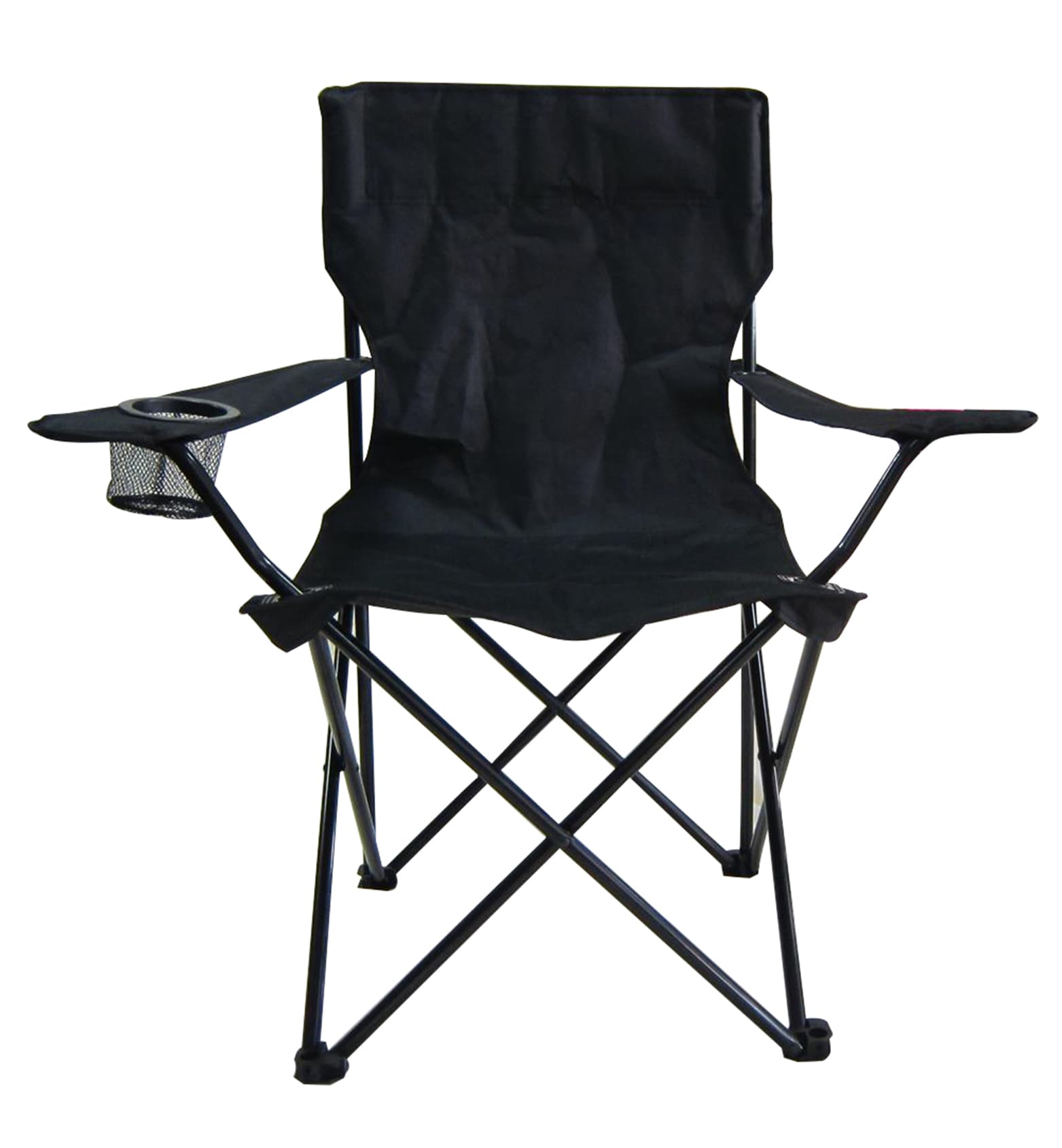 2 x Metal Garden Armchair Folding Low Portable Camping Beach Chairs Black 