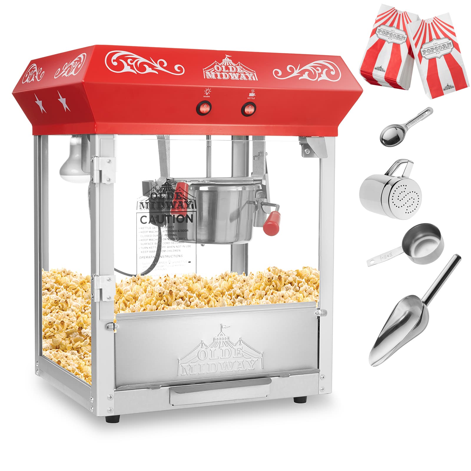 Olde Midway CON-POP-600-RED Popcorn-Makers - View #2
