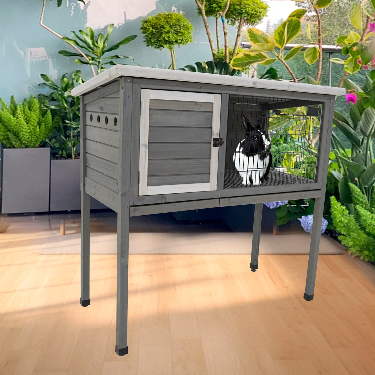 GZMR GZ44W-JL Chicken-Coops-Rabbit-Hutches - View #2