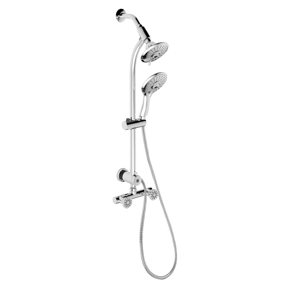 Keeney SYM018CP Symphony Polished chrome 1-handle Multi-function 8.0-Inches Round Shower Faucet (Valve Not Included)