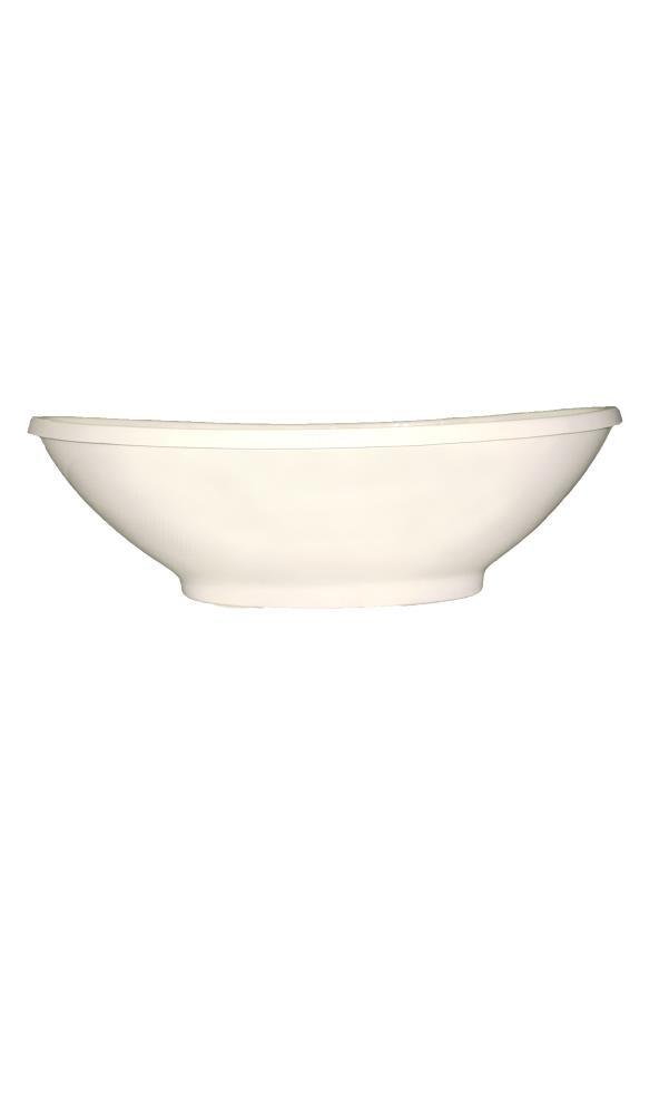 WaterTECH FS7535 BONE Designer 35-Inches x 75-Inches Bone Acrylic Oval Freestanding Soaking bathtub ( Reversible Drain )