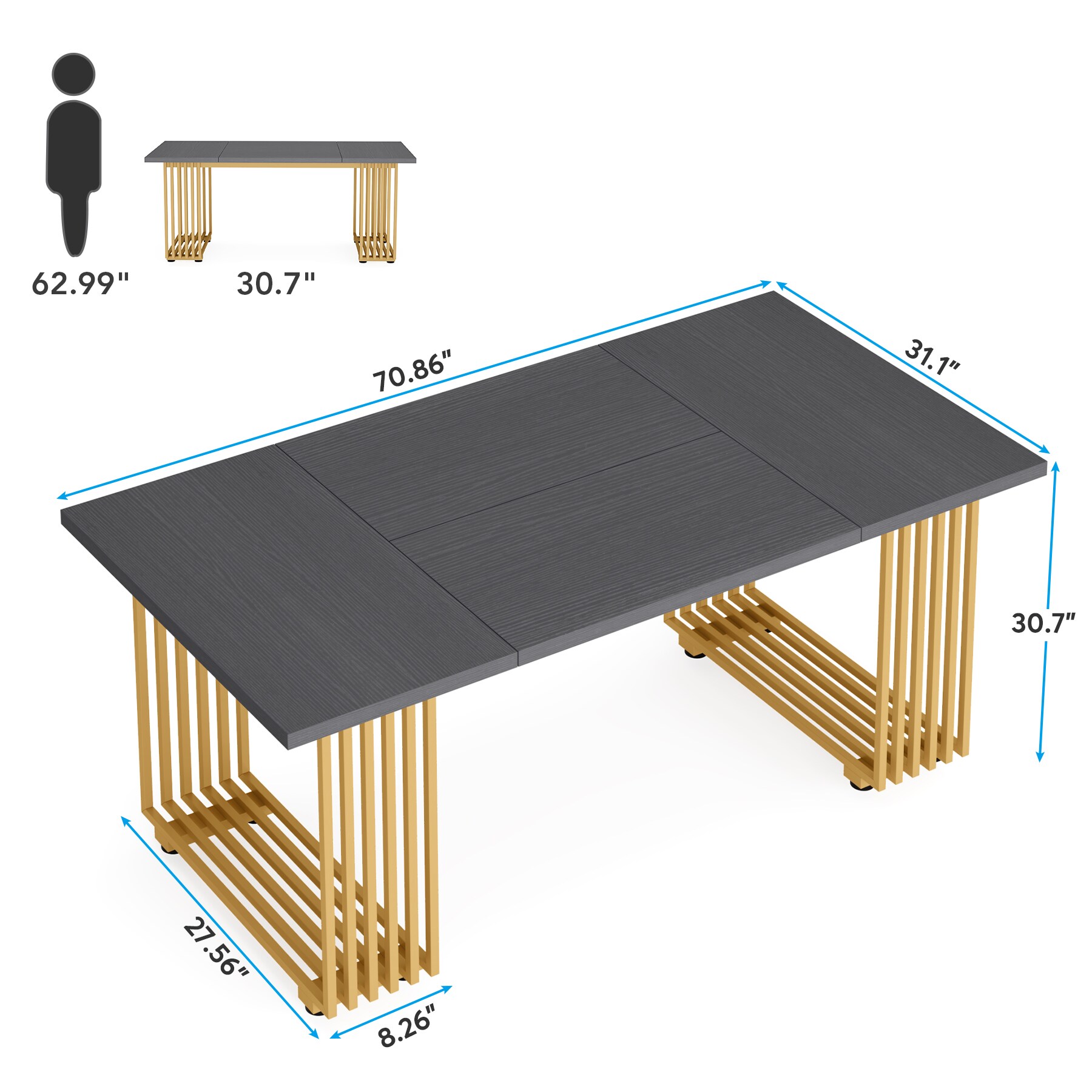 Tribesigns LWFD-J0126X Office-Tables - View #6