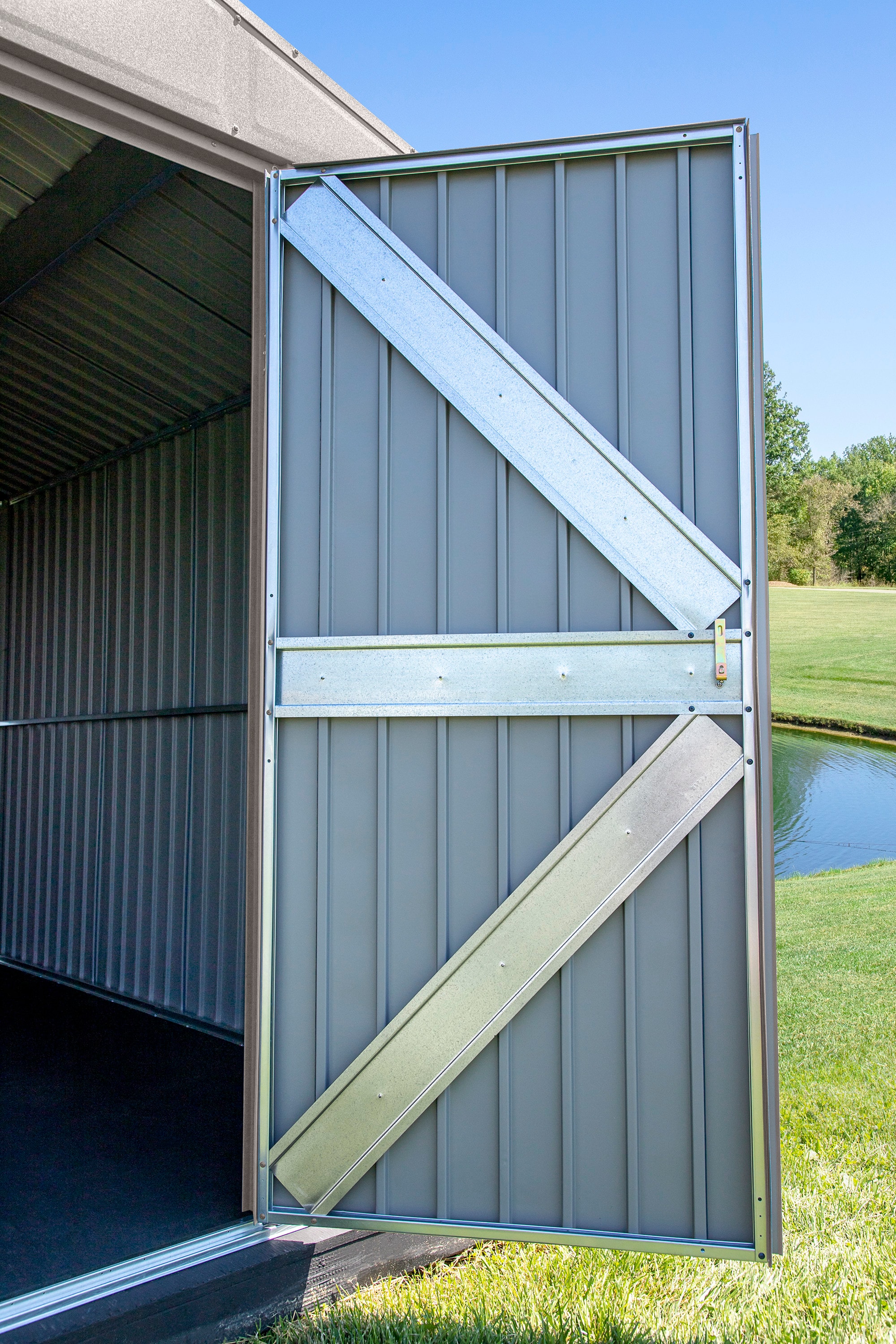 Elite 14 ft. x 16 ft. Cool Grey Steel Storage Shed