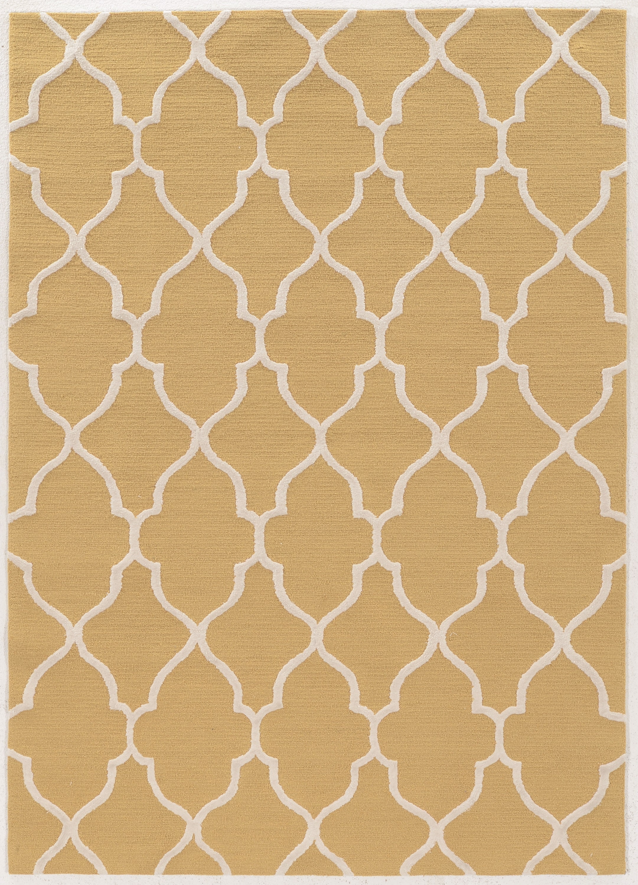 Linon RUGTA70557 Trio 5 X 7 (ft) Yellow/Cream Indoor Geometric Area Rug