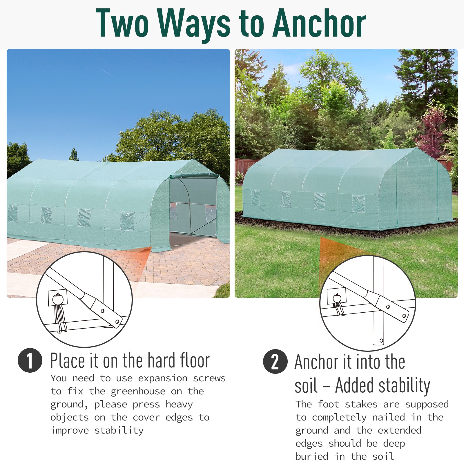 Outsunny 845-232GN greenhouses - View #6