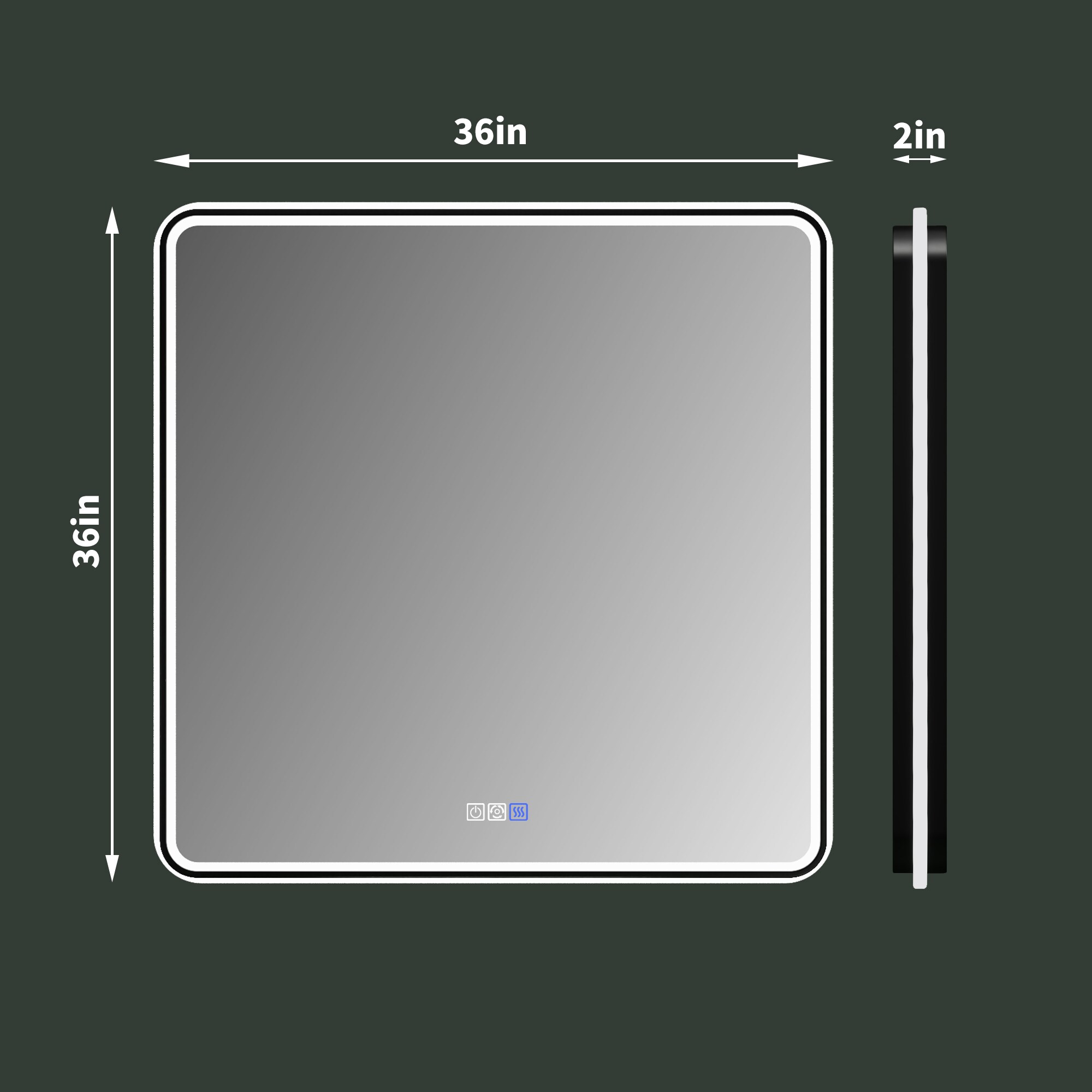 ExBrite EXBMV83636 Framed-Bath-Mirrors - View #2