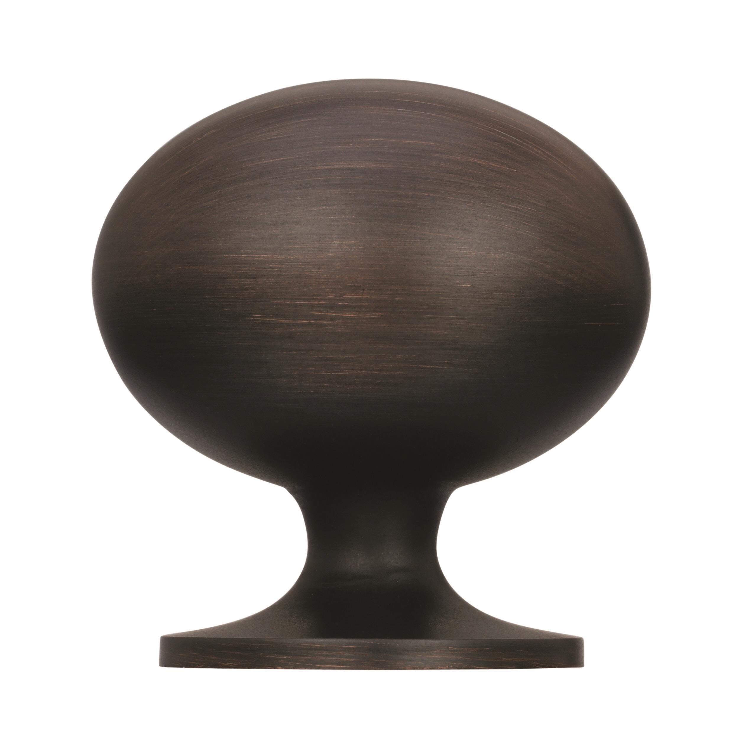 Allison Oval Oil Rubbed Bronze Cabinet Knob with Hardware