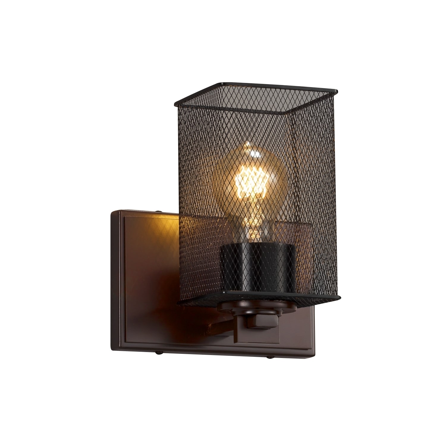 Justice Design Group Wire Mesh 7-in 1-Light Dark Bronze Transitional ...