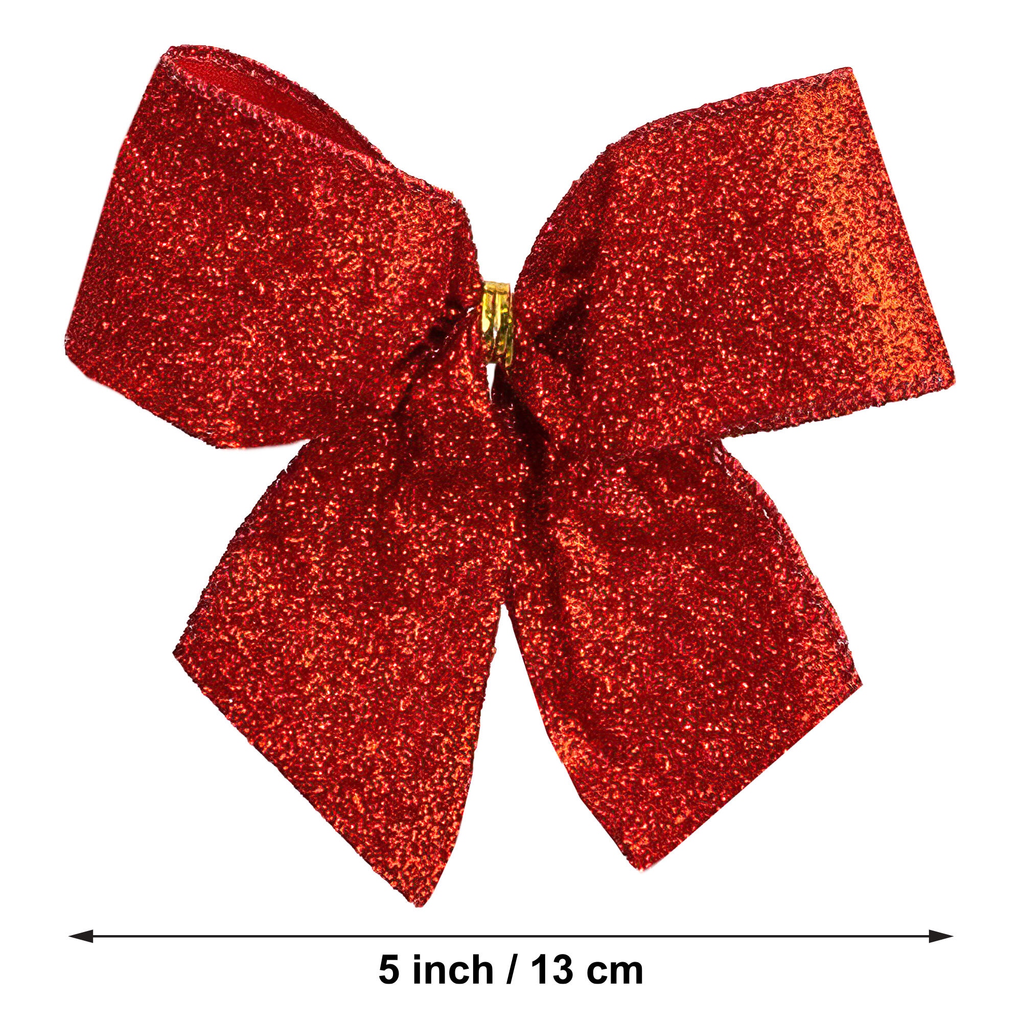 New Traditions 53-in Bow Chunky Red Glitter Christmas Tree Topper in the  Christmas Tree Toppers department at