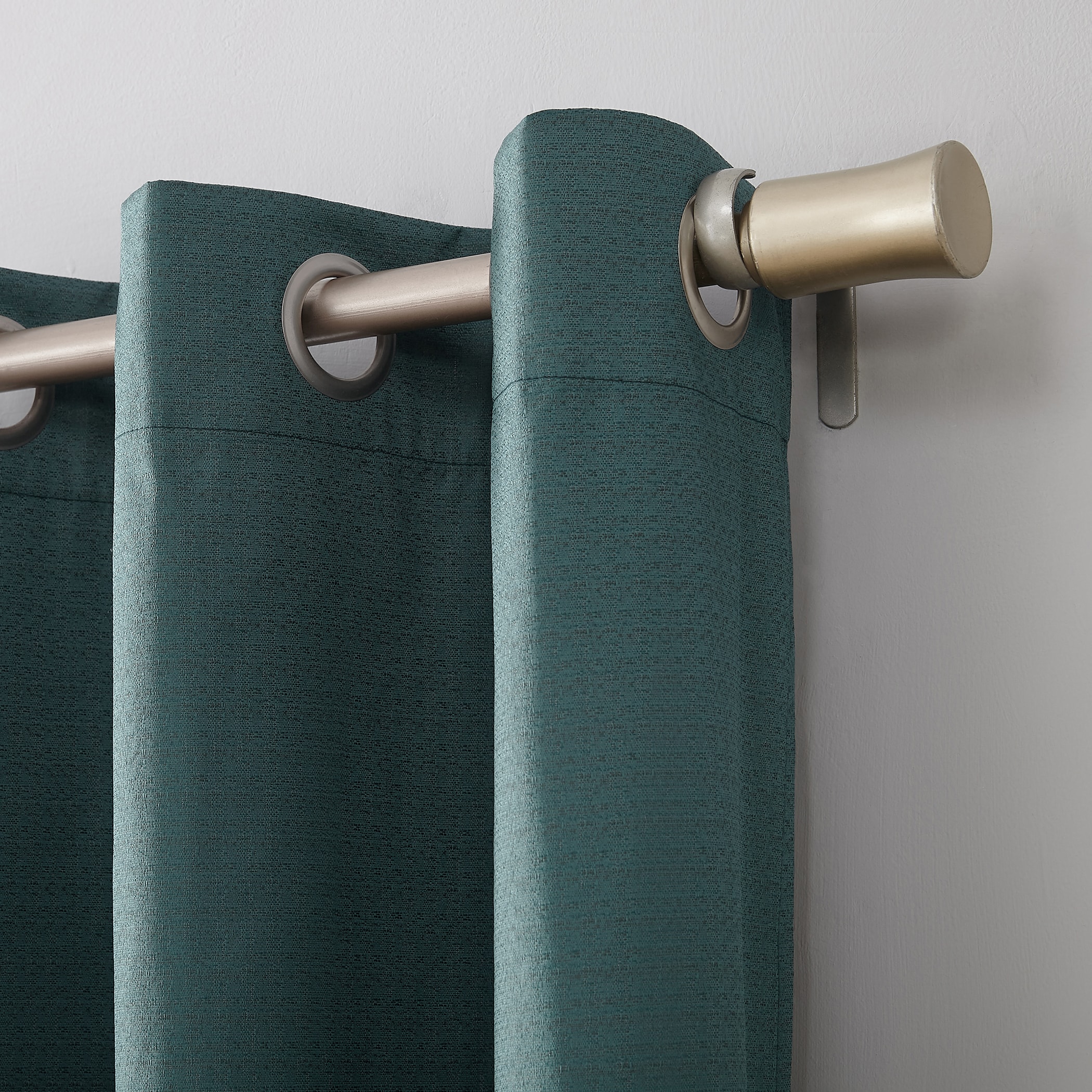 Teal Linen Blackout Grommet Curtain Panel, 40" x 84"
