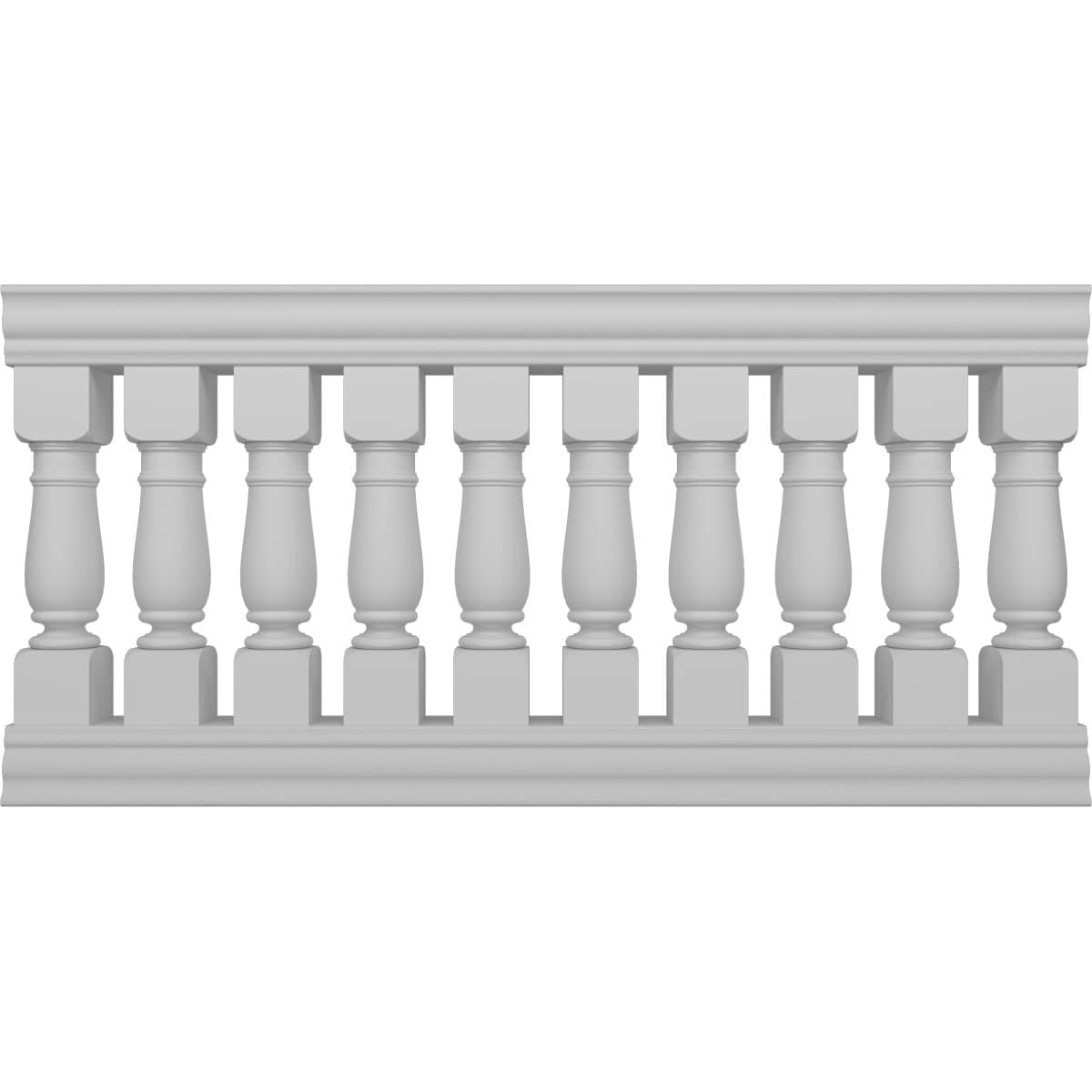 Ekena Millwork BALK38X072OXN FiberThane 6-Feet x 38-Inches Oxford Fiberglass Deck Rail Kit