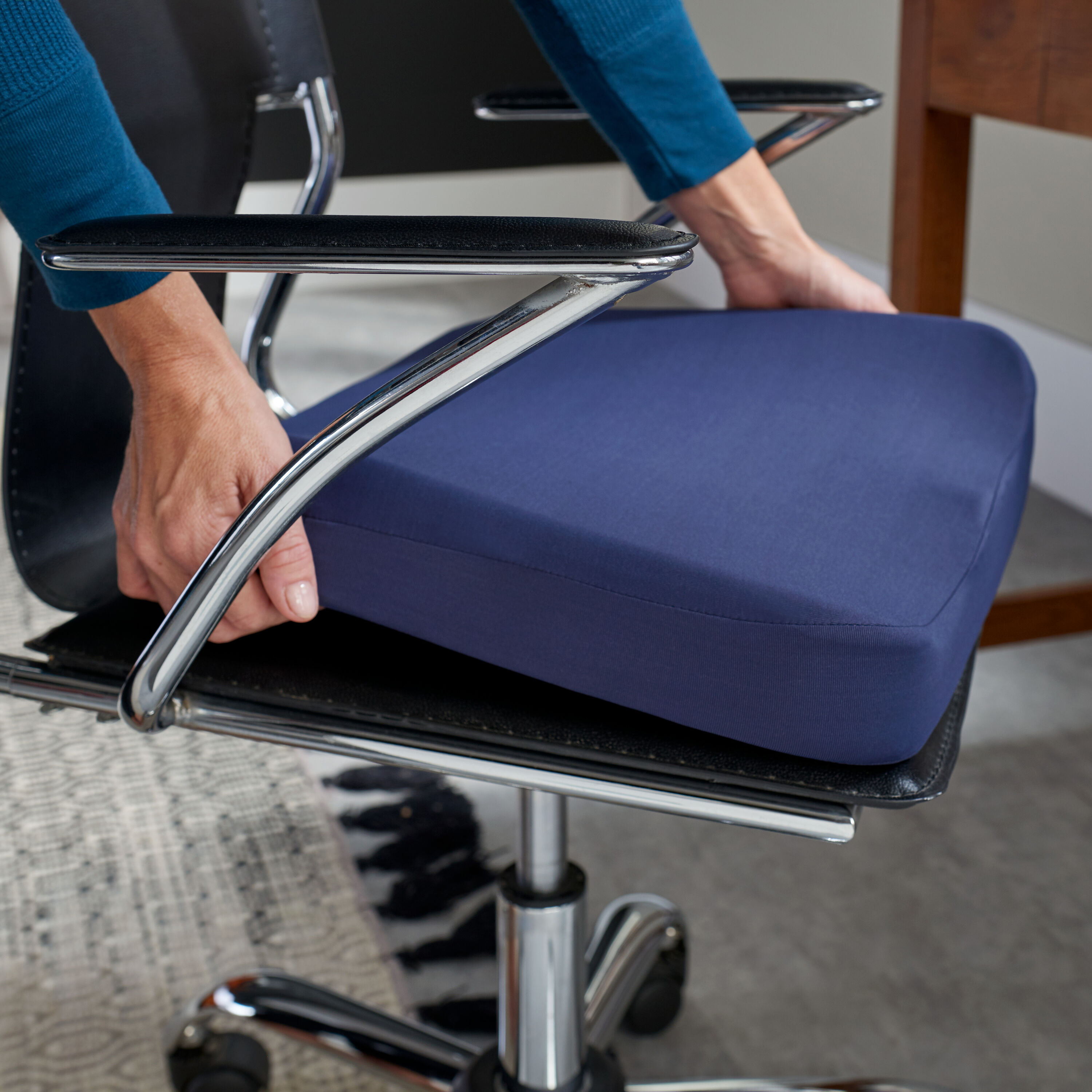 Tempur-Pedic Dark Navy Blue Memory Foam Seat Cushion