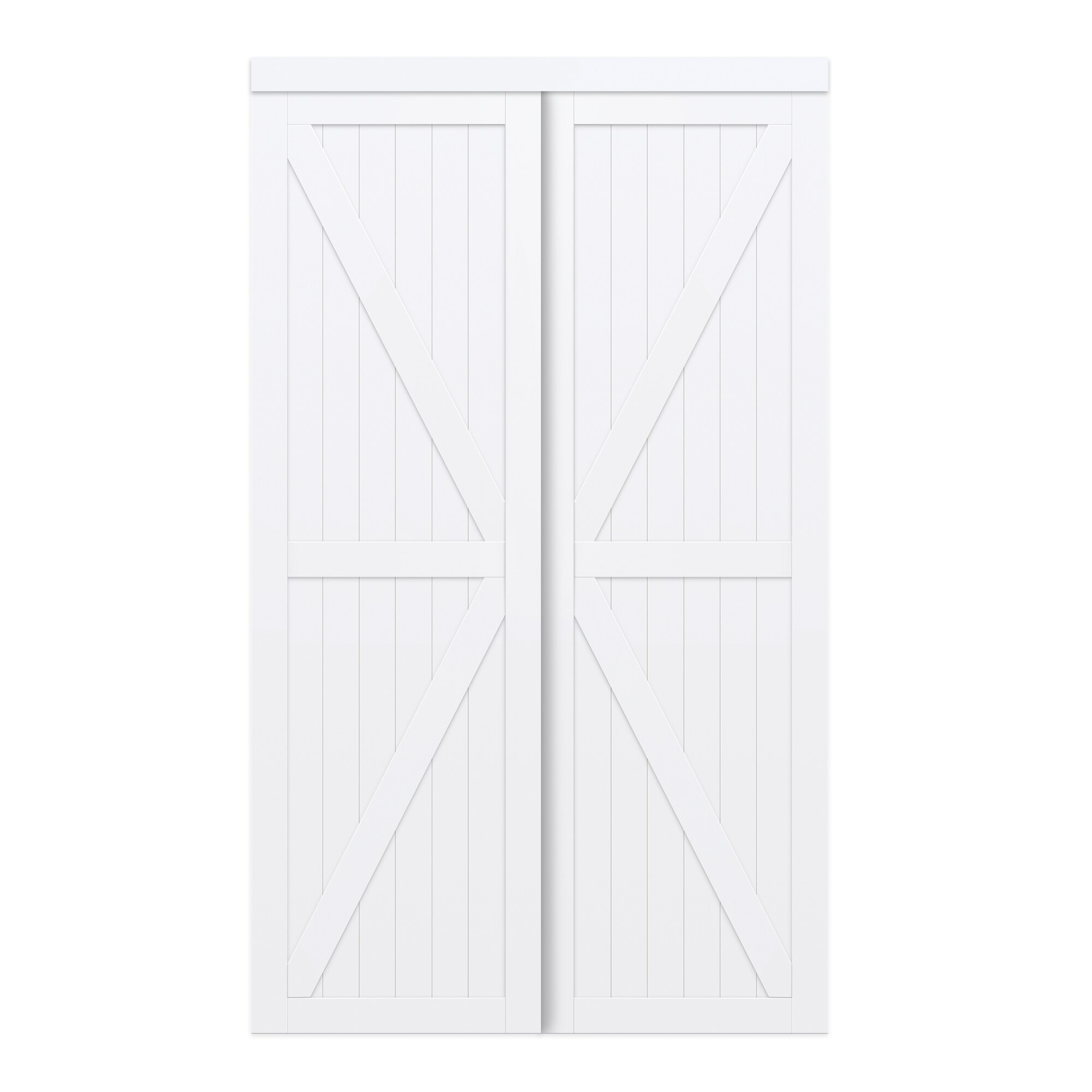 RELIABILT Trident 48-in x 80-in White K-frame Prefinished Mdf Closet Sliding Door (Hardware Included)