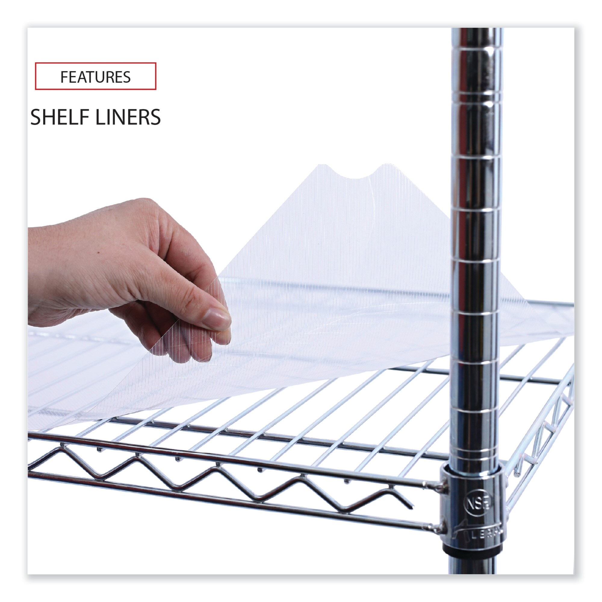 Alera 48-in x 2-ft Clear Shelf Liner in the Shelf Liners