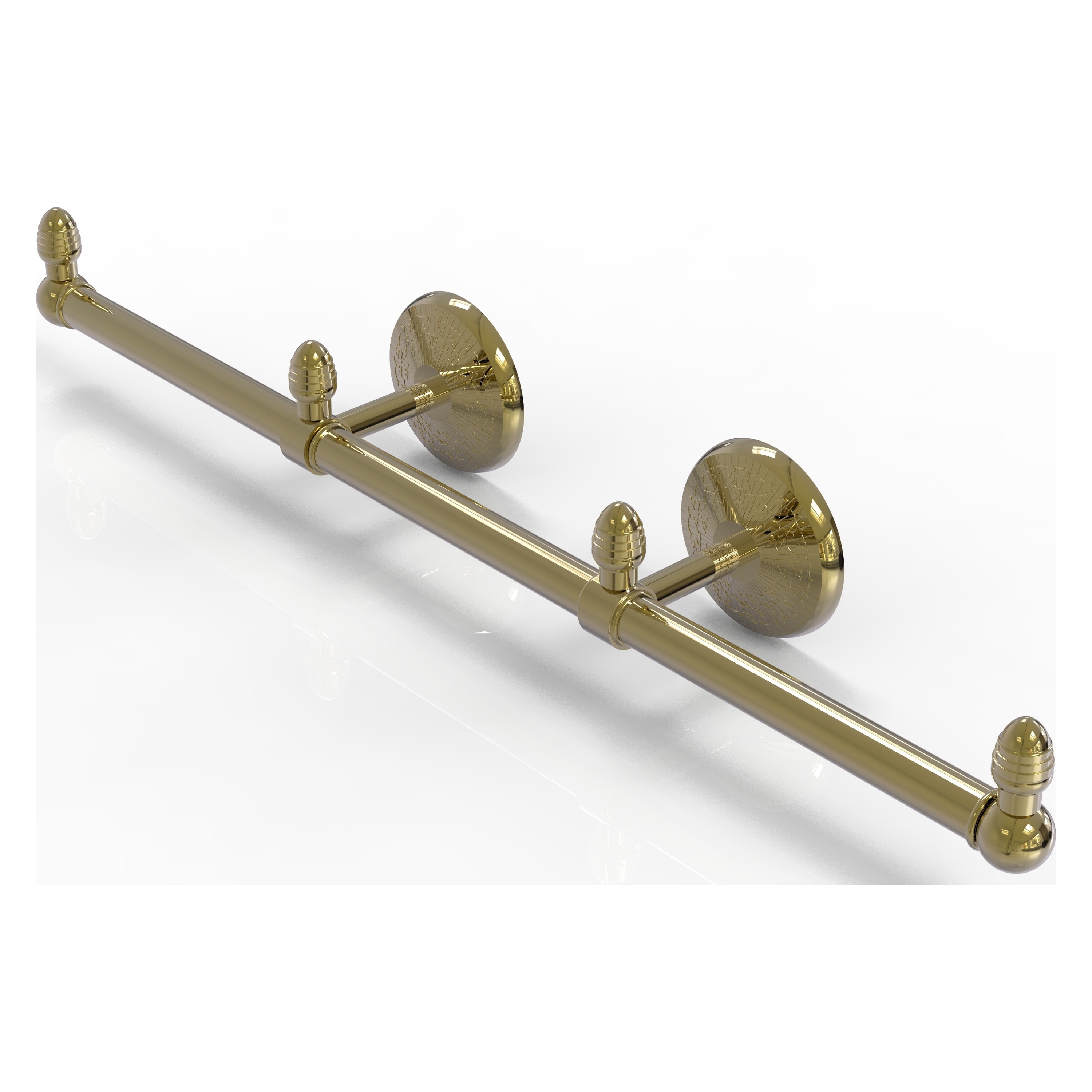 Allied Brass BPMC-HTB-3-UNL Monte Carlo 22-in double Unlacquered Brass Wall mount Double Towel Bar