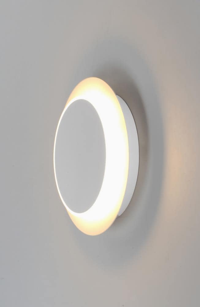 Revolver Matte White LED Vanity Outdoor Wall Sconce