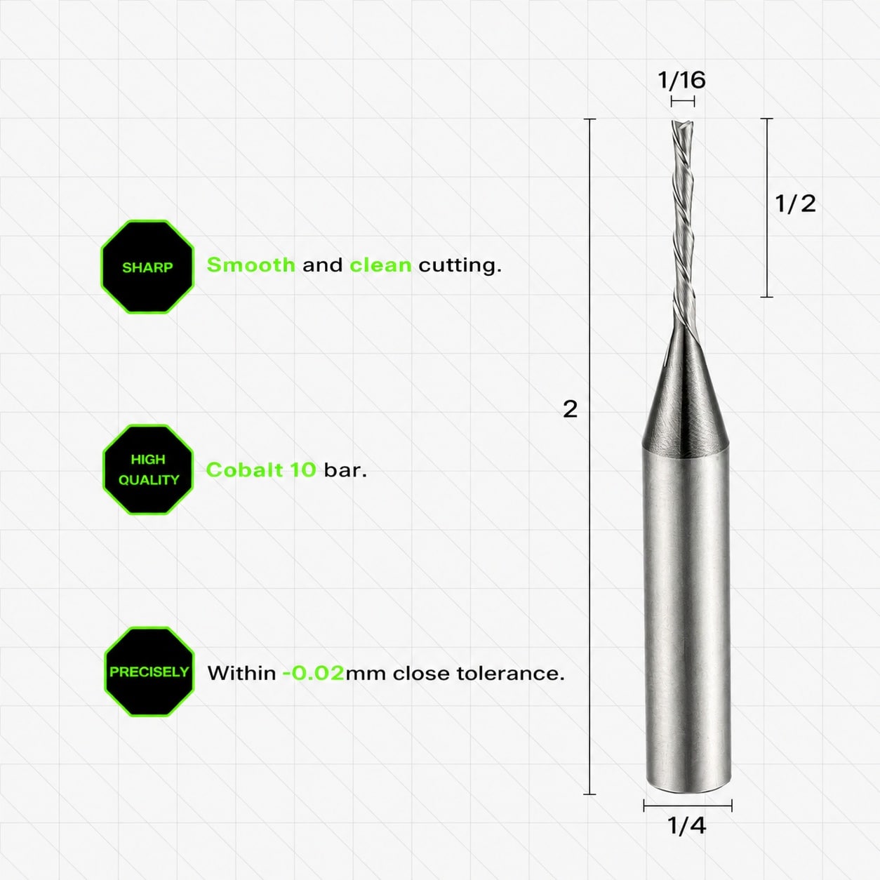 SenQWFa LDC0820C281 Straight-Mortising-Router-Bits - View #2