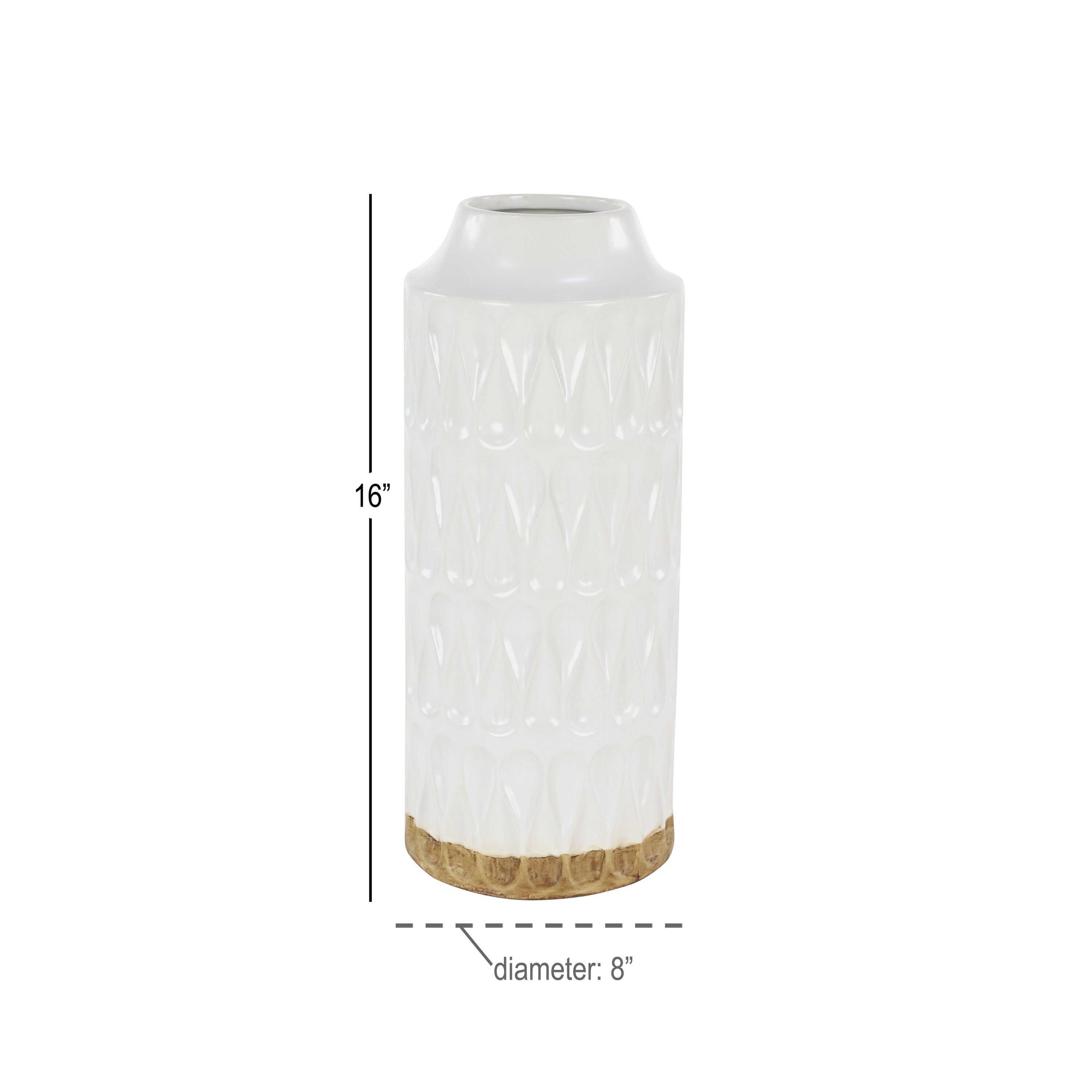 Grayson Lane White Porcelain Modern Vase in the Decorative Accessories ...