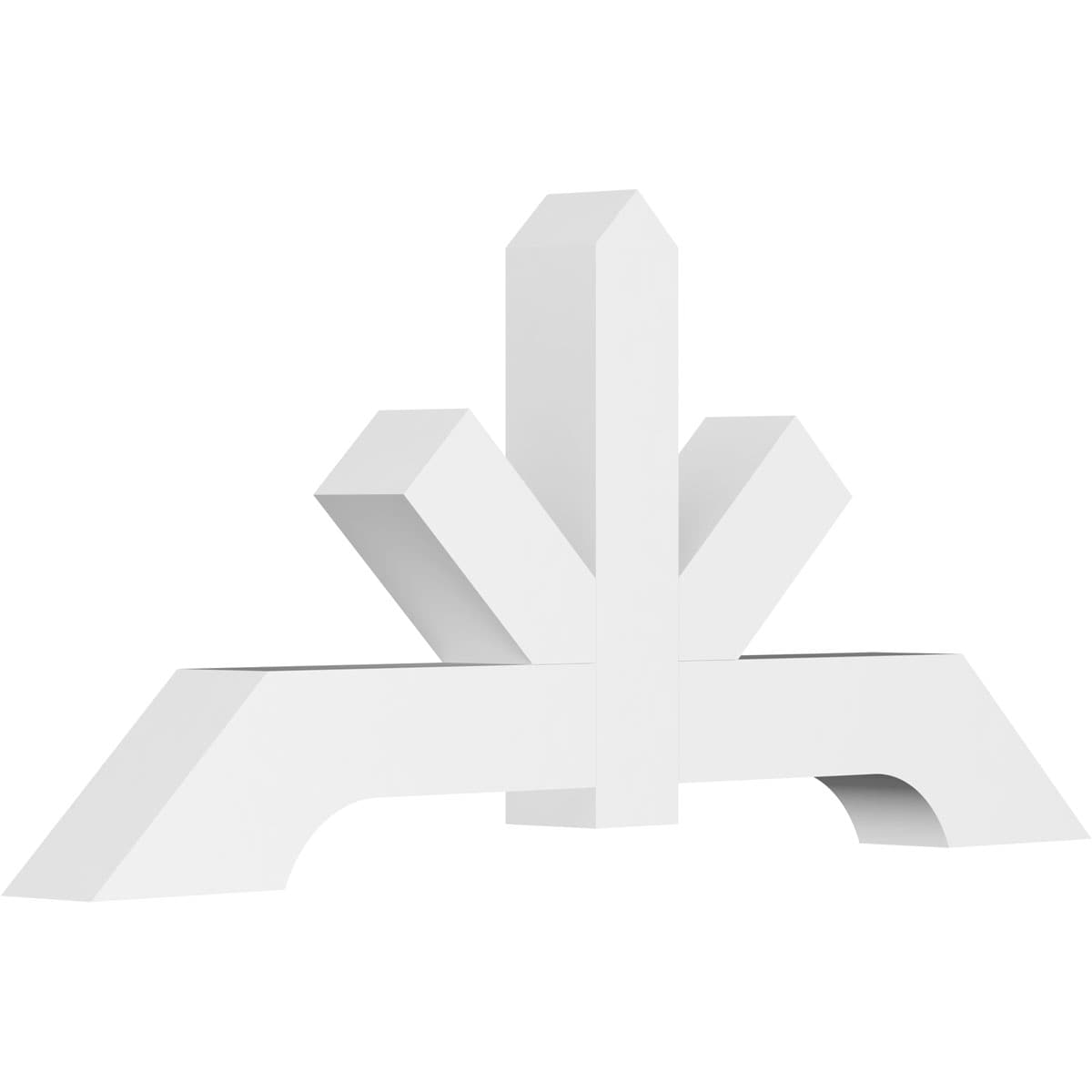 Ekena Millwork GBP048X22X0404VAN00 Vanguard White PVC Gable bracket