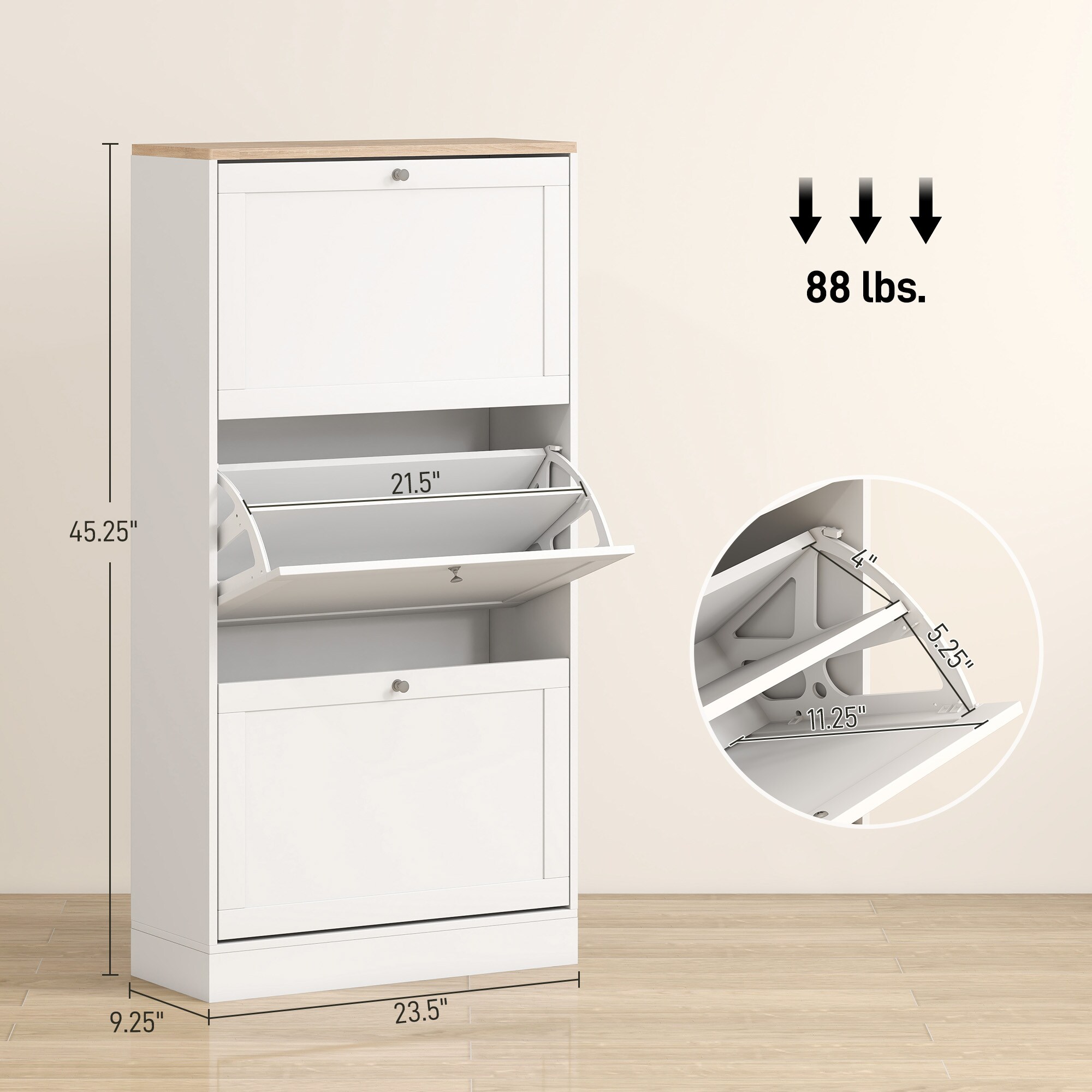 HomCom 837-399V80WT Coatrack-Stands-Pedestals - View #3
