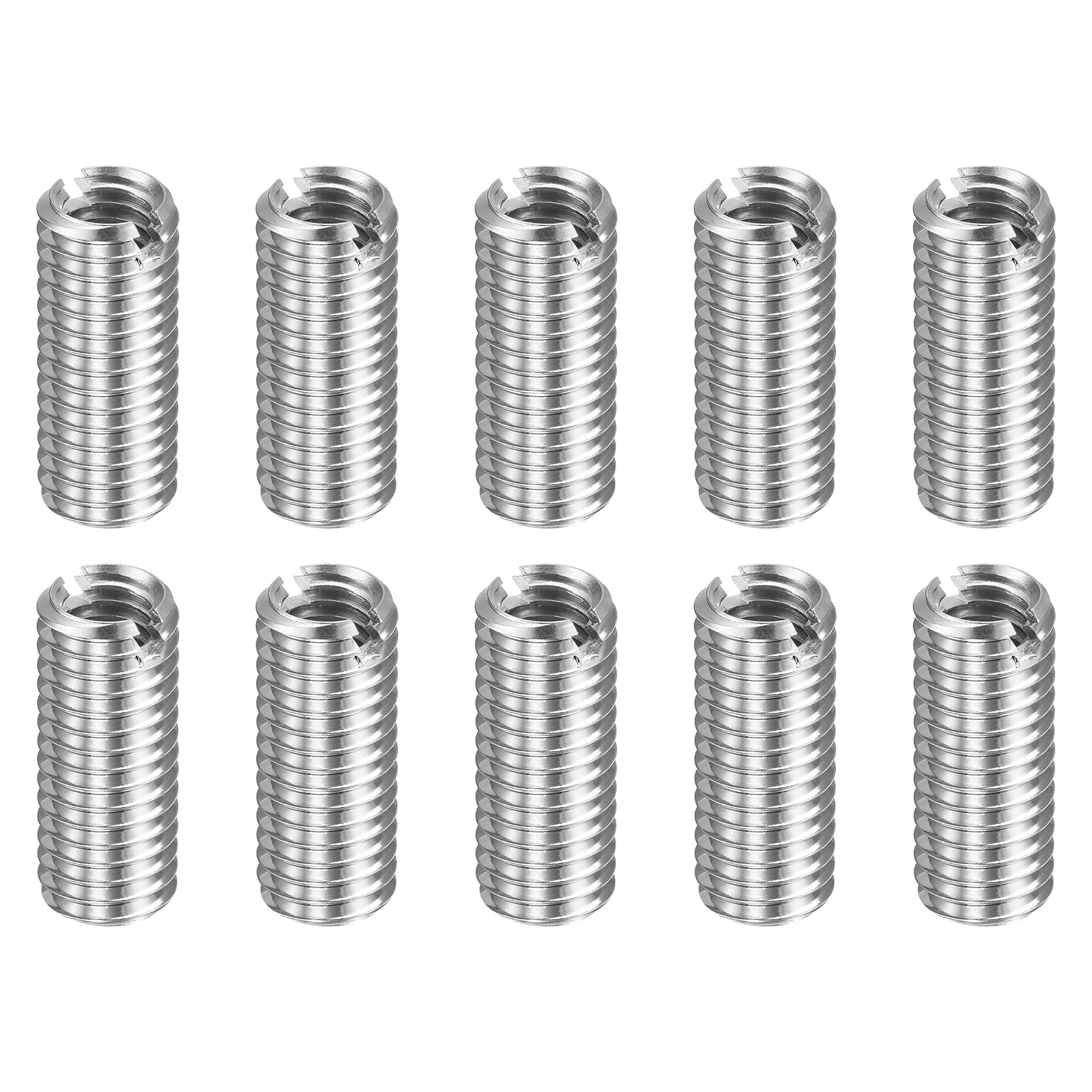 Harfington 10pcs M8x1.25 Male to M6x1 Female Thread Repair Insert Reducing Nut 20mm Long