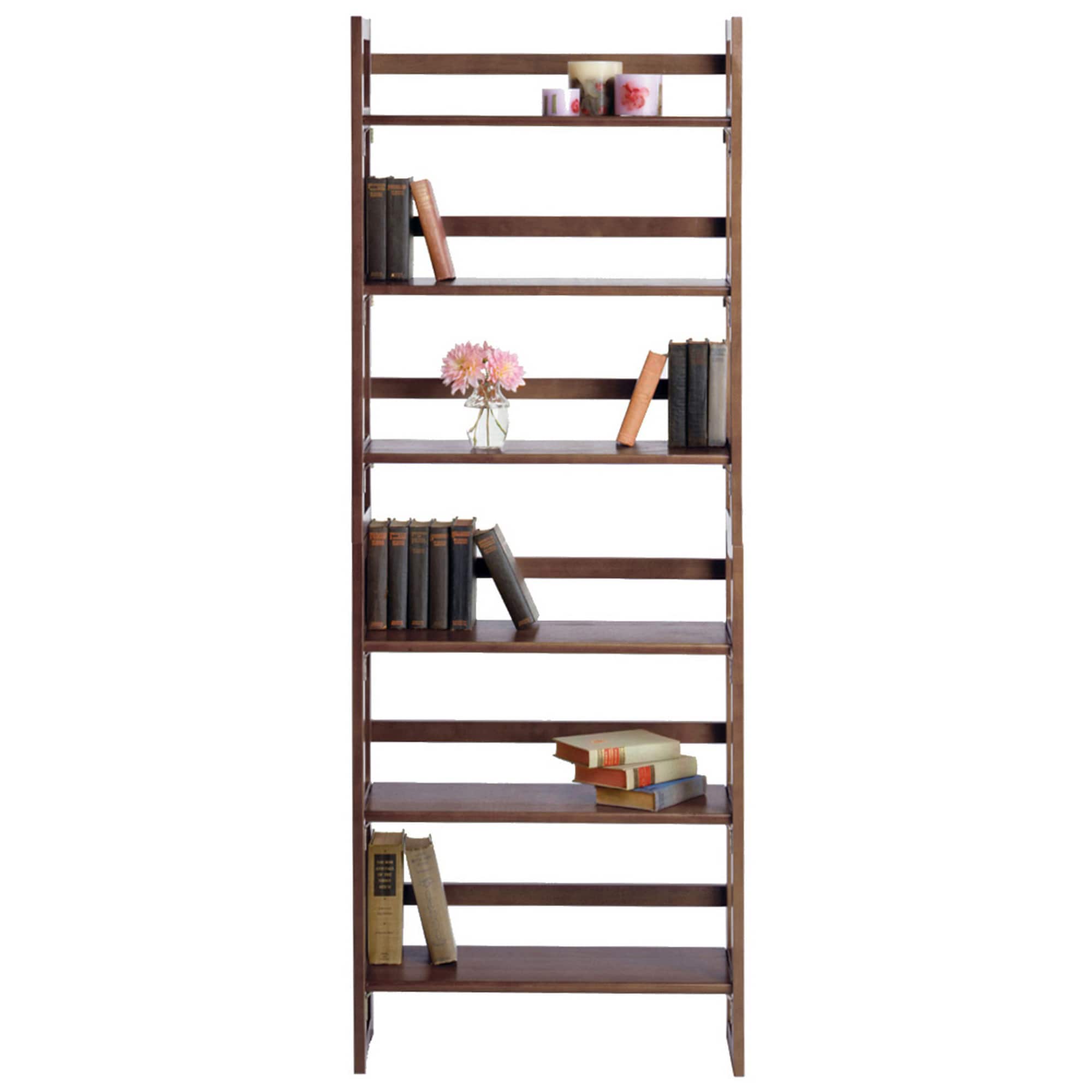 Walnut 3-Tier Stackable Solid Wood Floating Shelf