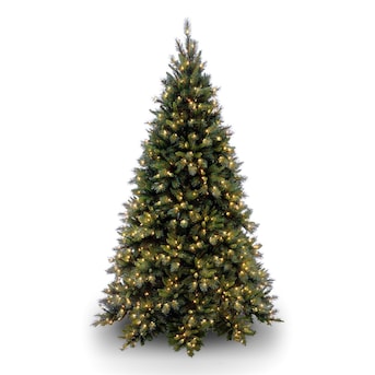 National Tree Company 9-ft Tiffany Fir Pre-lit Artificial Christmas ...