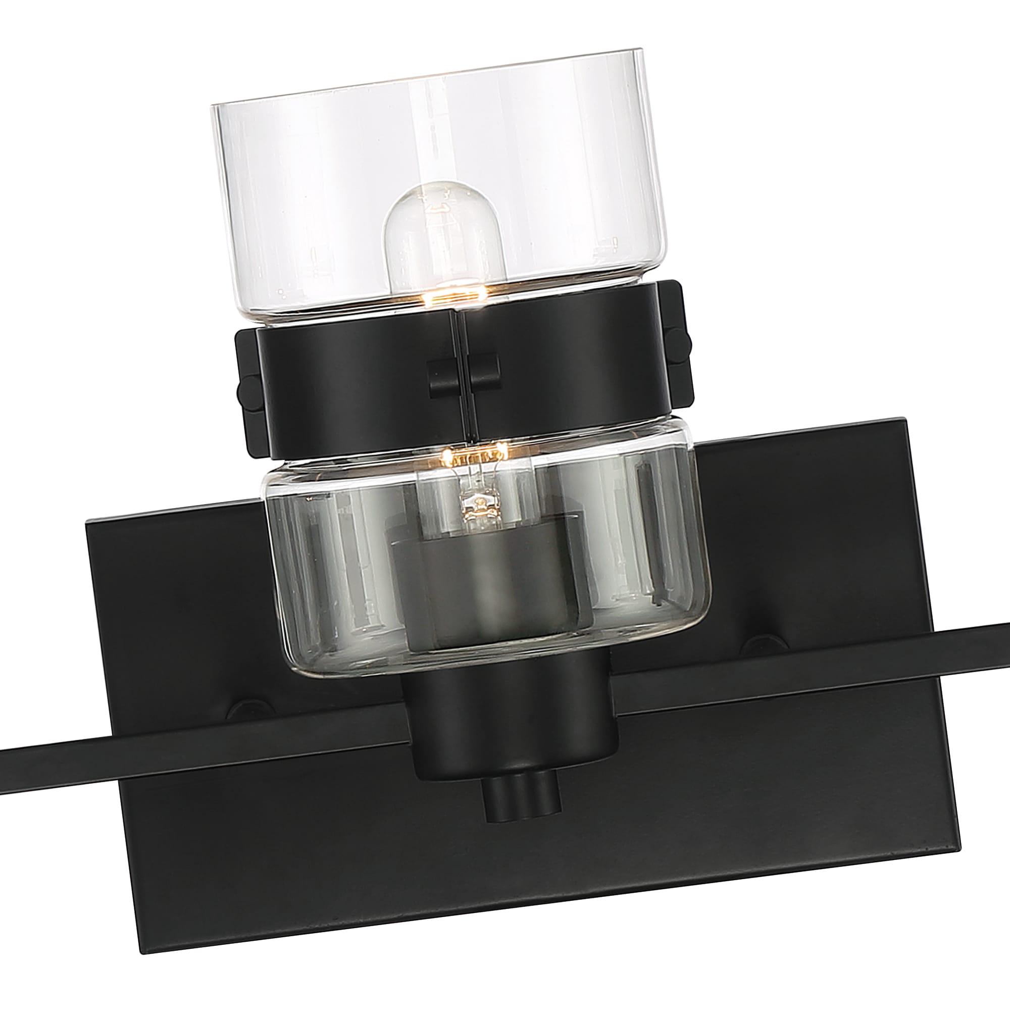Midnight LA Chic 3-Light Matte Black Bathroom Vanity Light Fixture