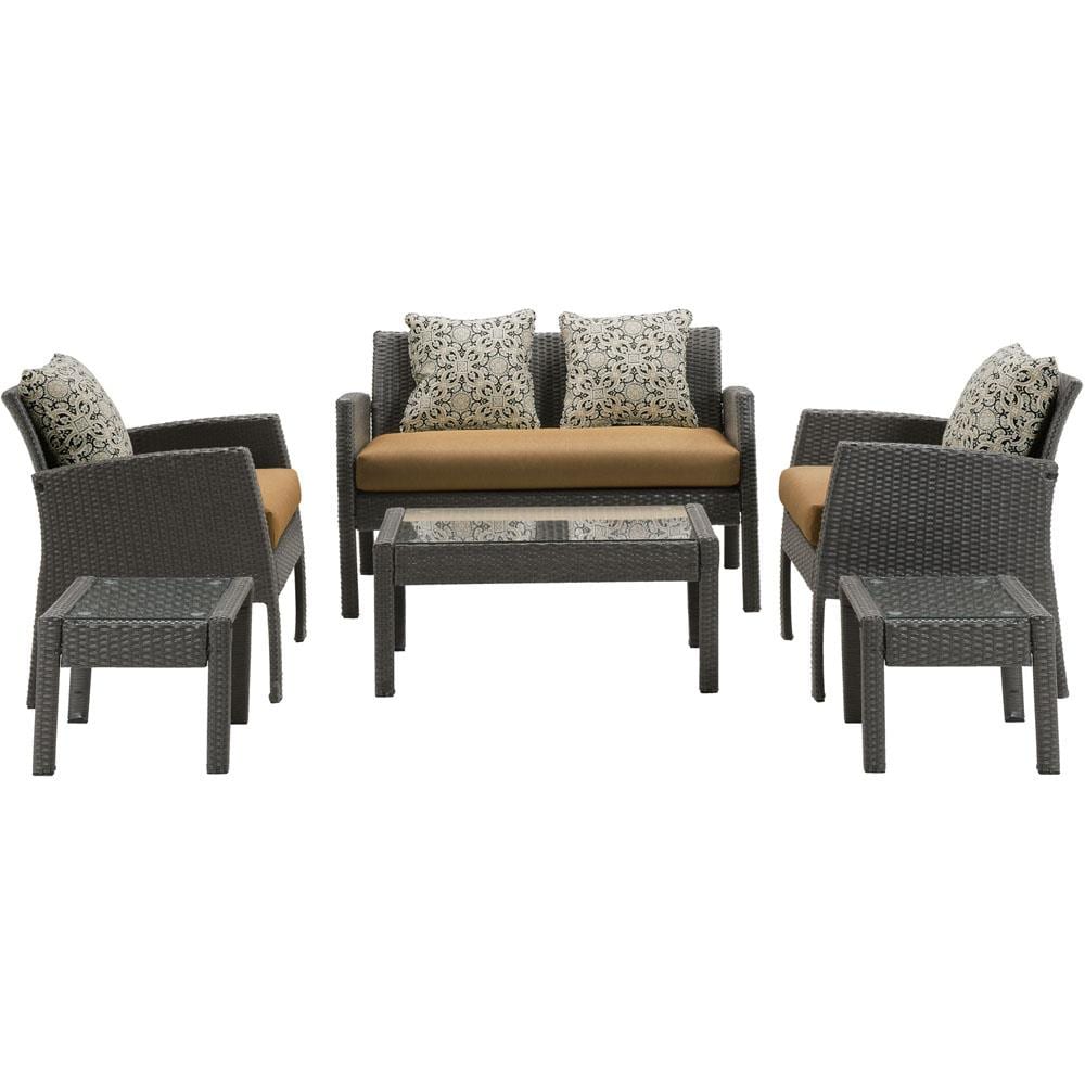 Mod Furniture SOPH6PC-TAN Sophie Patio Conversation Set with Tan M&#333;D Furniture Cushions