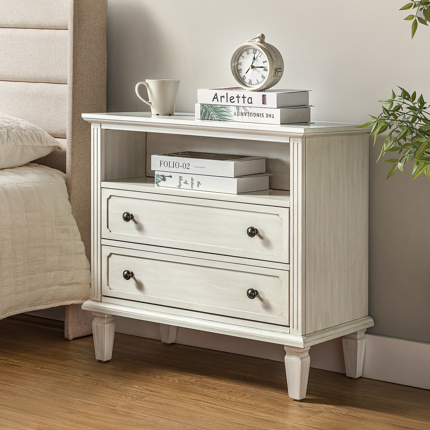 14 Karat Home NSJY0539-WTE nightstands - View #2