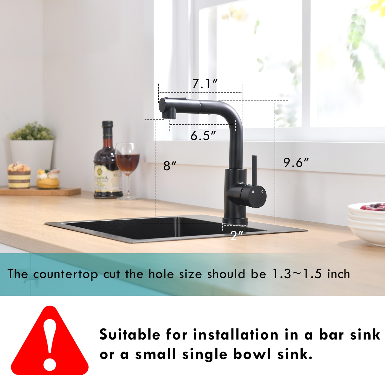 WELLFOR OB-L-7405CPS Kitchen-Faucets - View #2