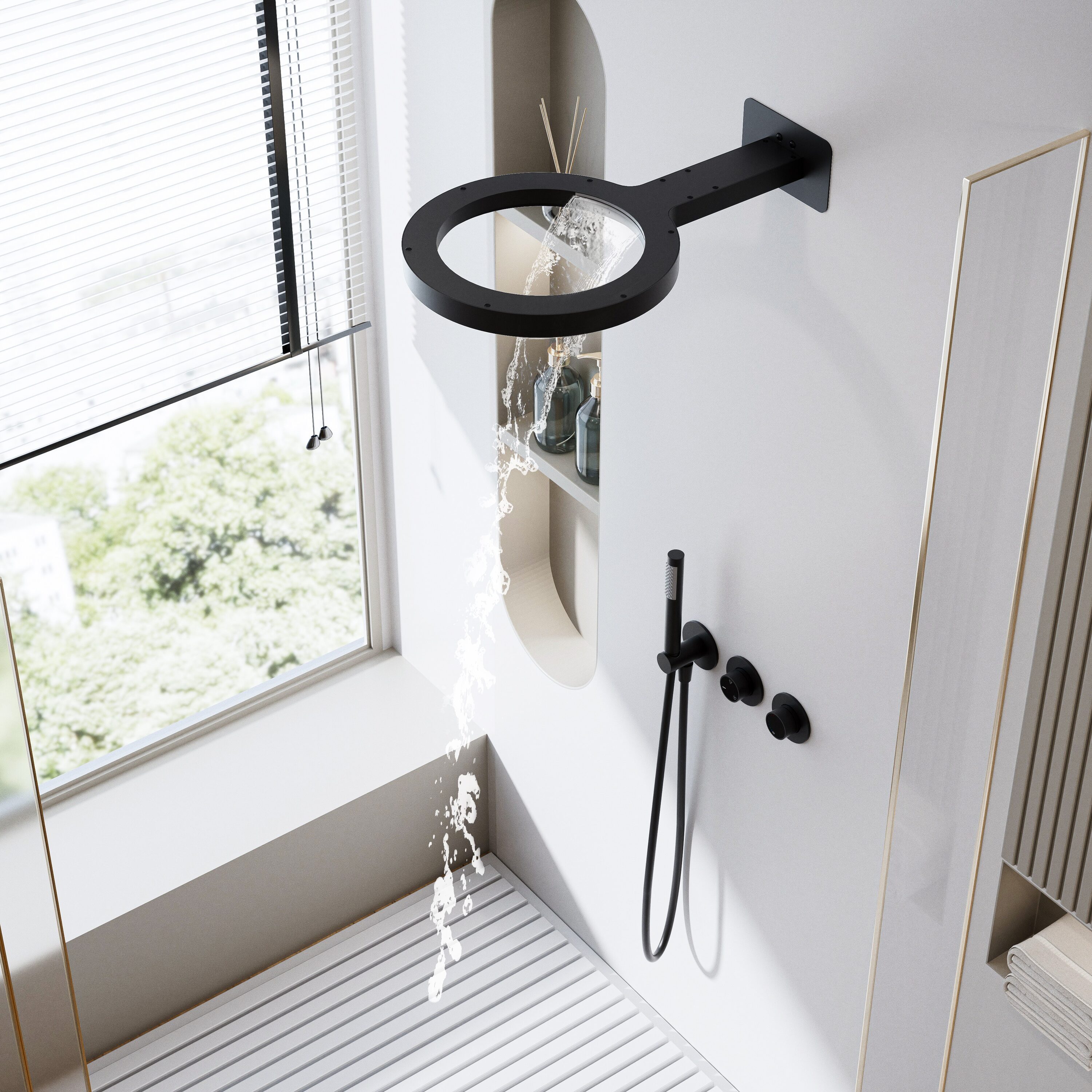 MODLAND MDL1SS36MB6 Showerhead-Bar-Panels - View #2