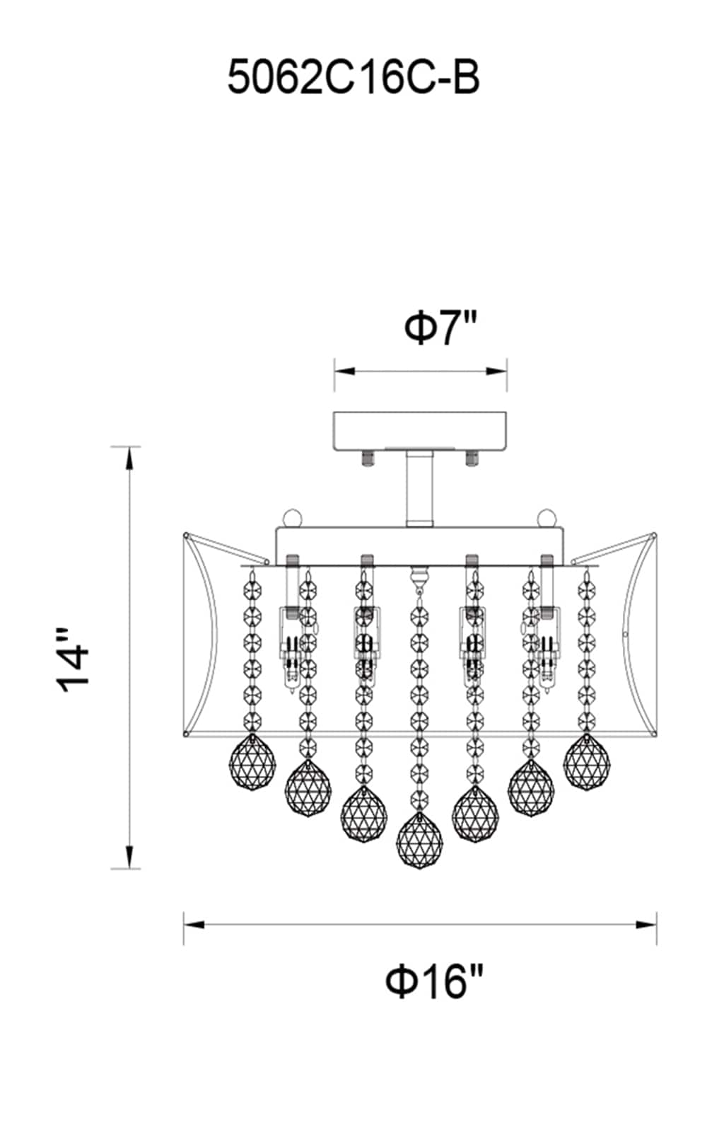 CWI Lighting 5062C16C (CHP + G) flushmounts - View #4
