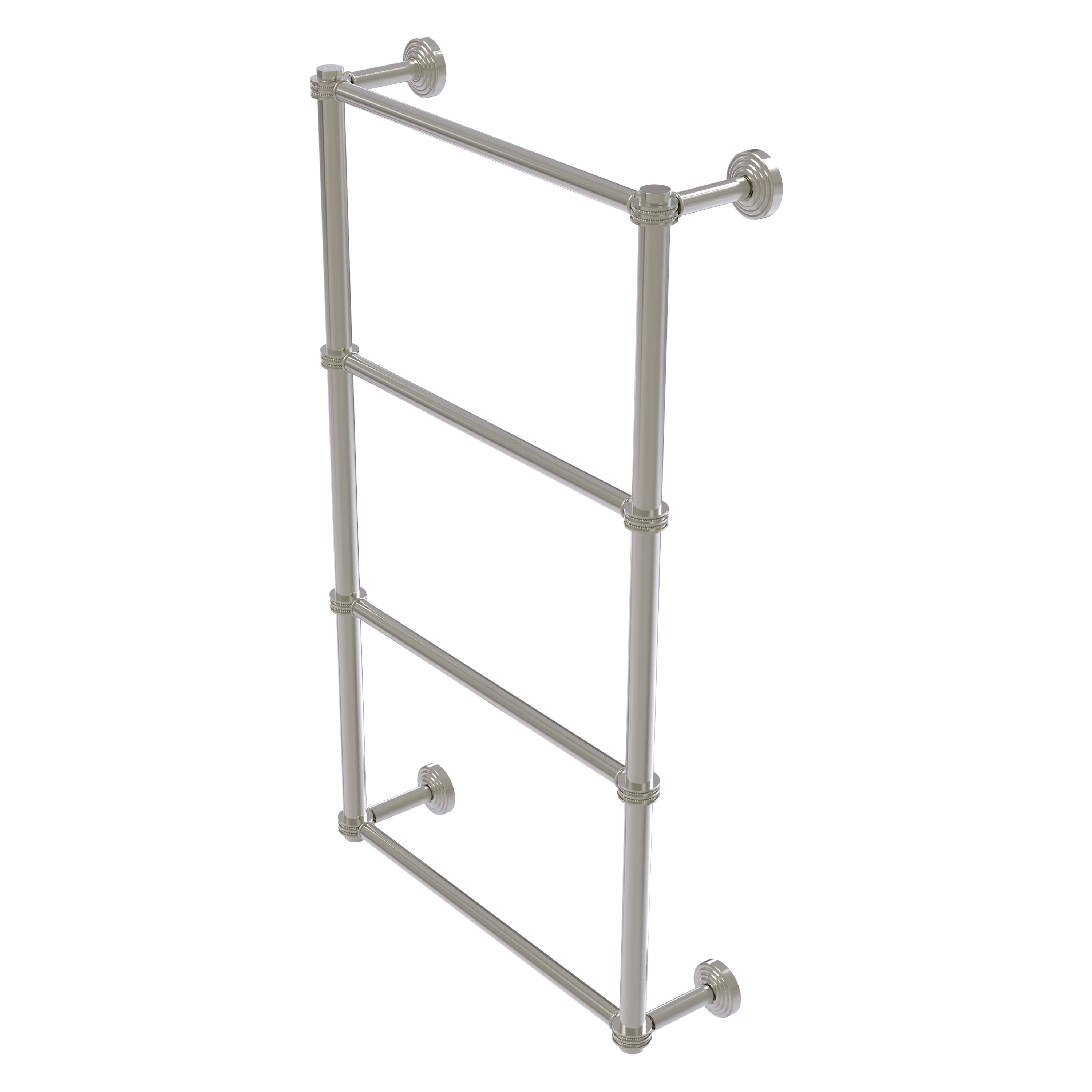 Allied Brass WP-28D-36-SN Waverly Place 36-in double Satin Nickel Wall mount 4-tier Towel Bar