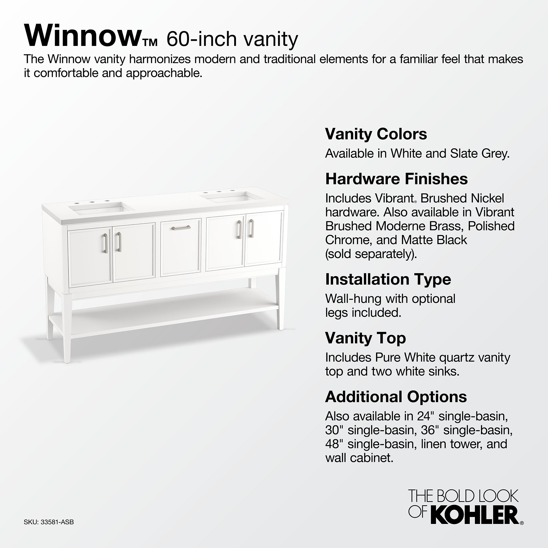 KOHLER 33581-ASB-1WX Bath-Vanity-Combo - View #11